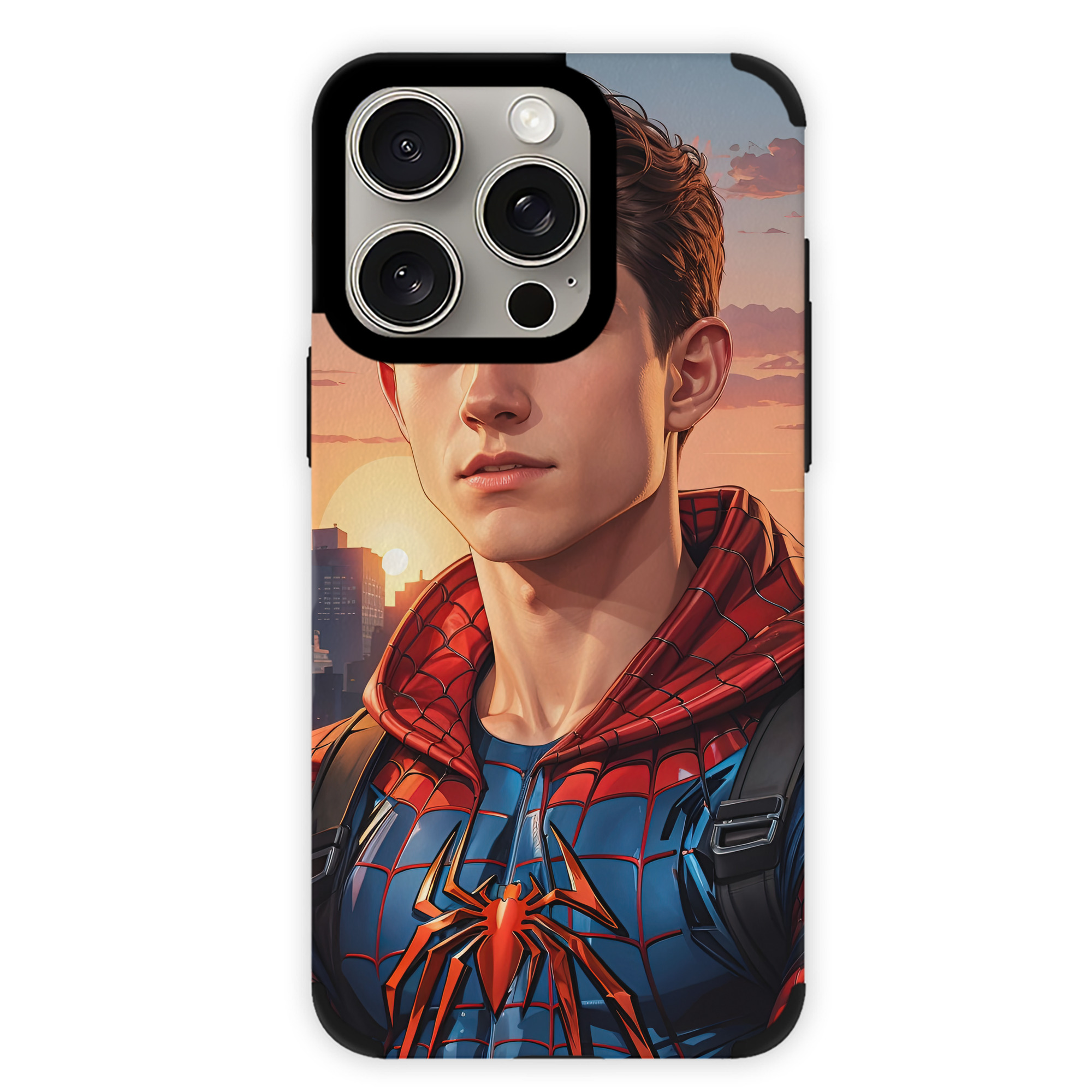 （画像用） Spider Man スパイダーマン 【iPhone15ProMax対応】 PUレザー スマホケース 耐衝撃＆黄変防止
