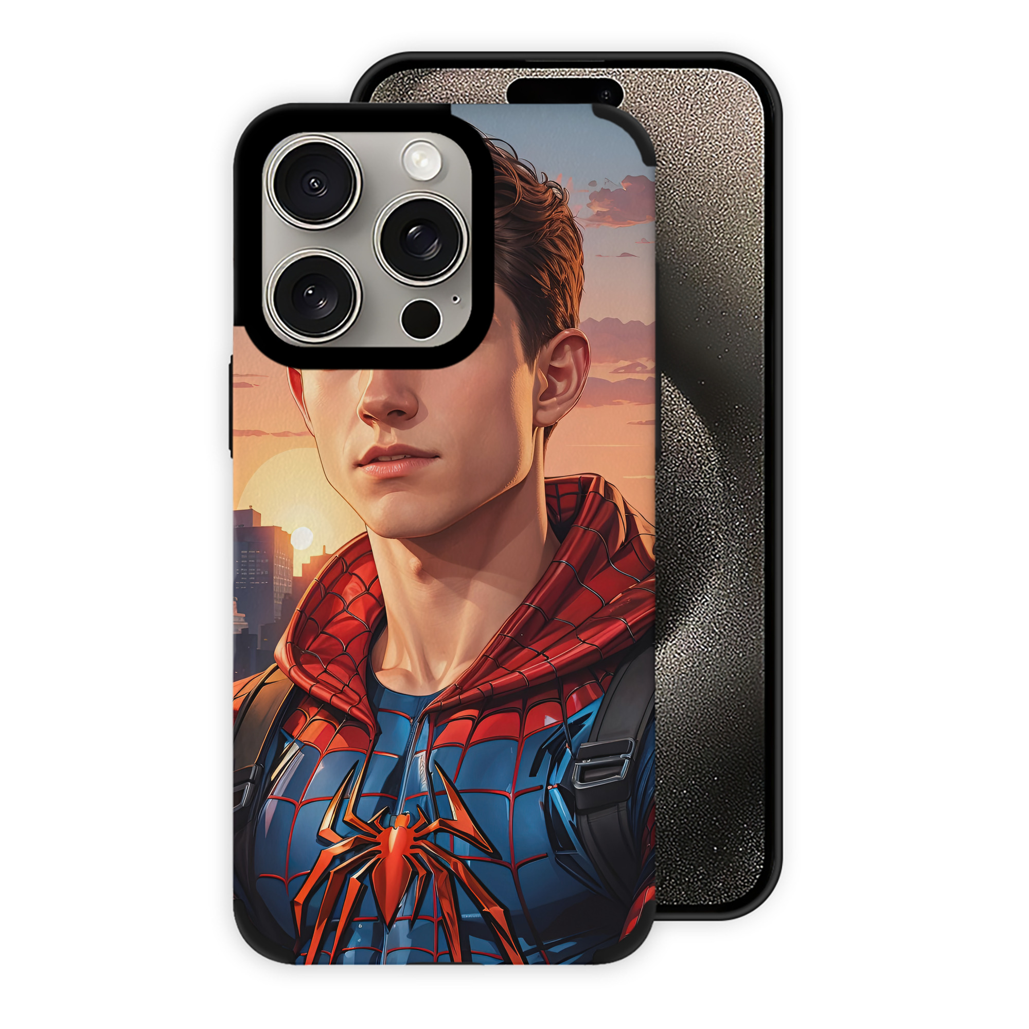 （画像用） Spider Man スパイダーマン 【iPhone15ProMax対応】 PUレザー スマホケース 耐衝撃＆黄変防止