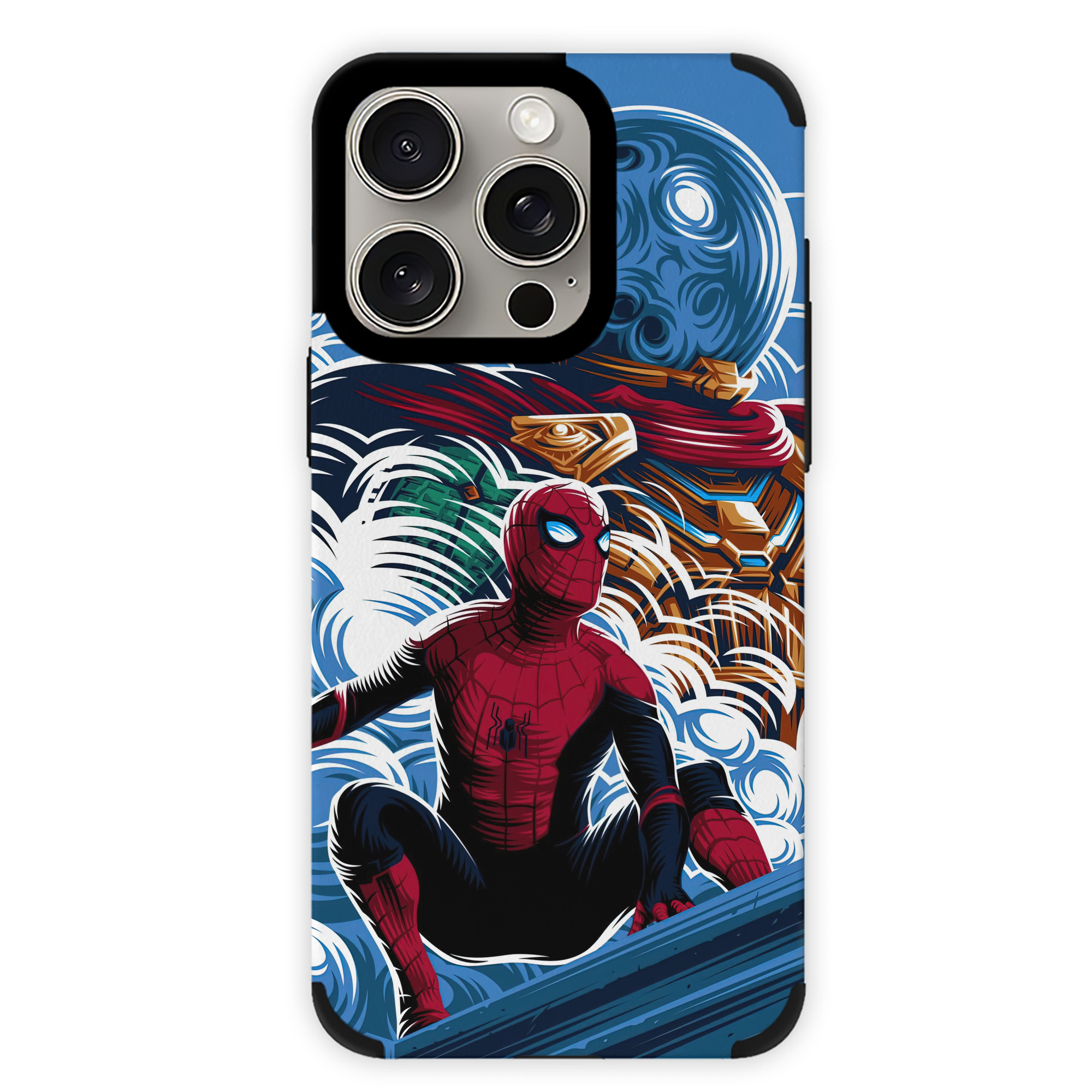 （画像用） Spider Man スパイダーマン 【iPhone15ProMax対応】 PUレザー スマホケース 耐衝撃＆黄変防止