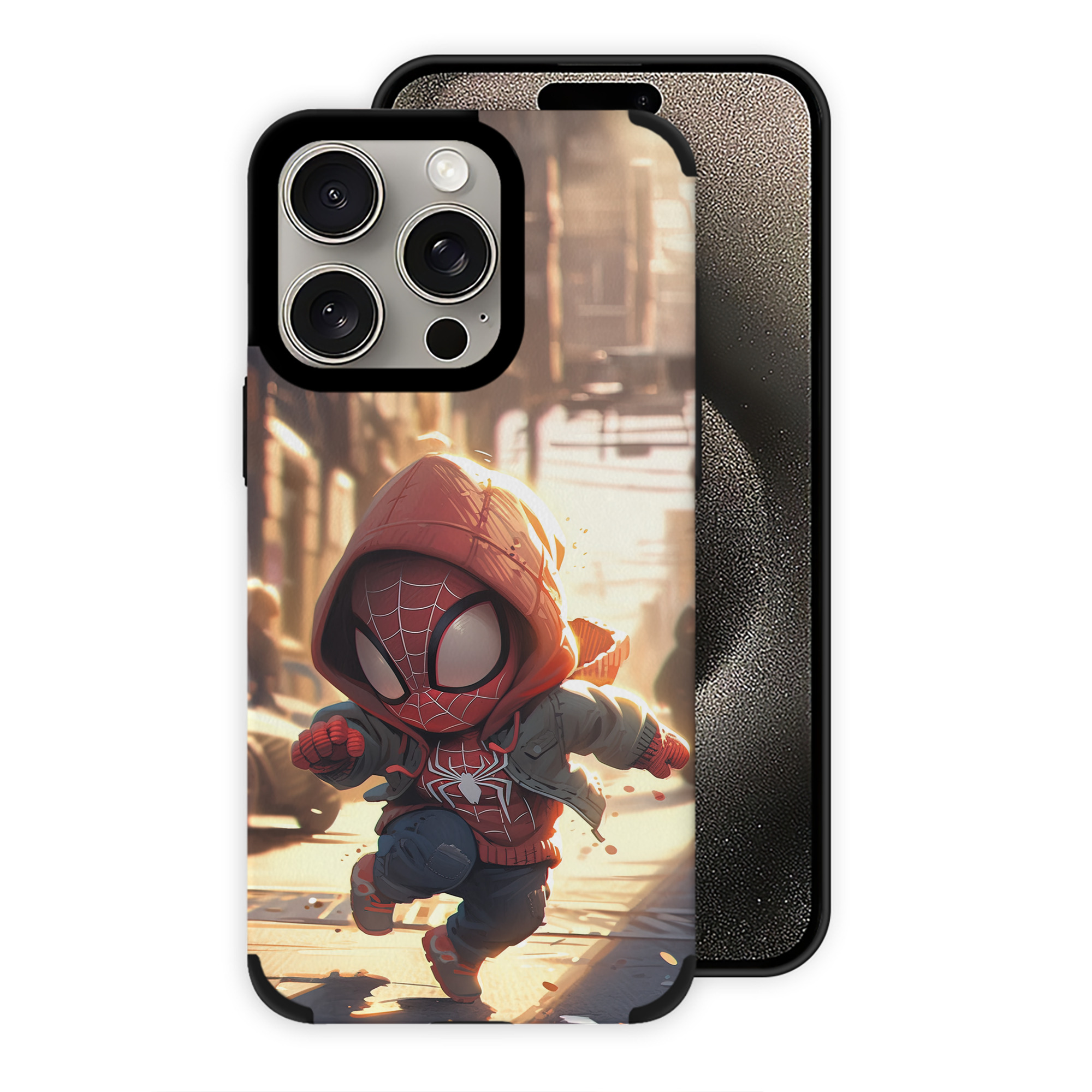 （画像用） Spider Man スパイダーマン 【iPhone15ProMax対応】 PUレザー スマホケース 耐衝撃＆黄変防止