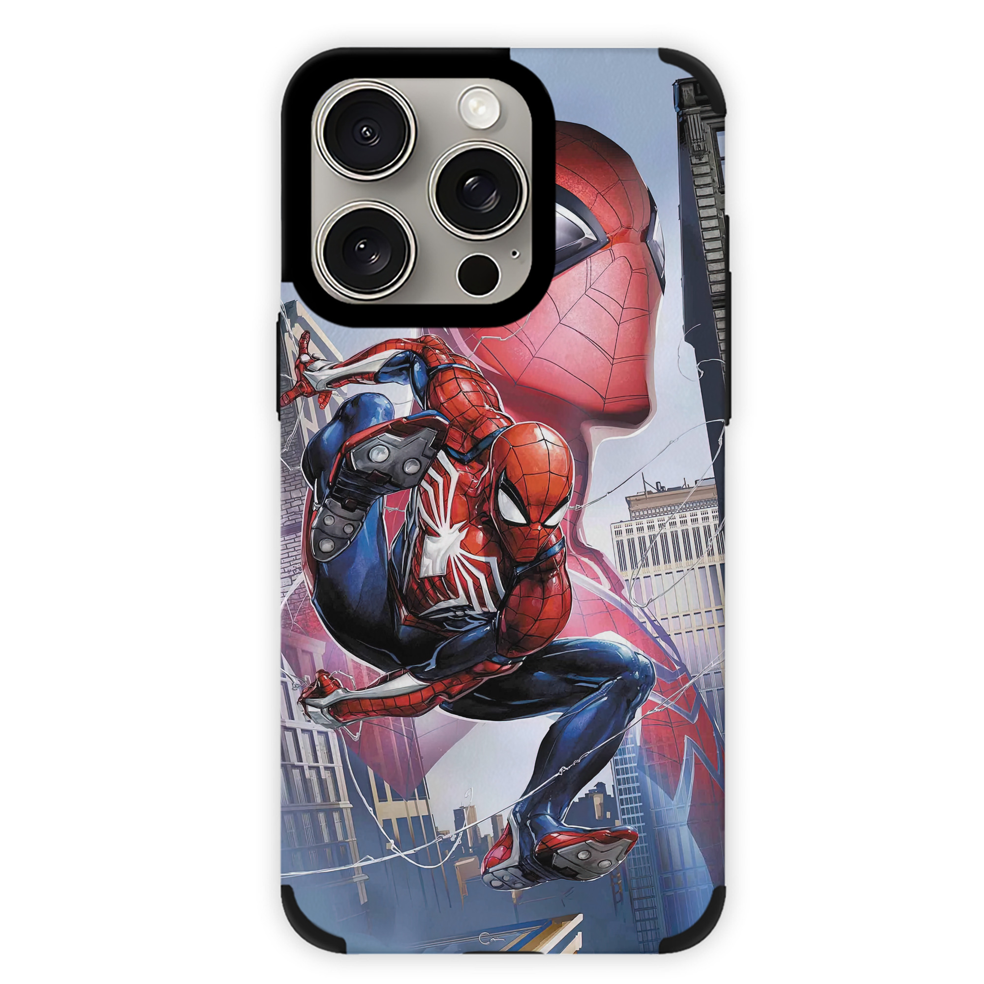 （画像用） Spider Man スパイダーマン 【iPhone15ProMax対応】 PUレザー スマホケース 耐衝撃＆黄変防止