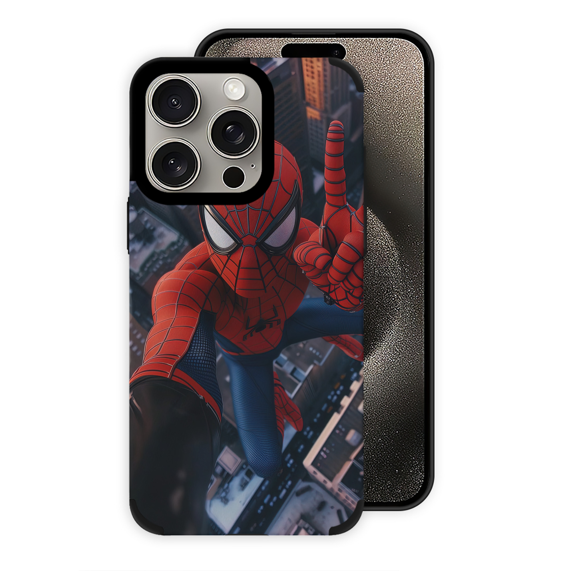 （画像用） Spider Man スパイダーマン 【iPhone15ProMax対応】 PUレザー スマホケース 耐衝撃＆黄変防止