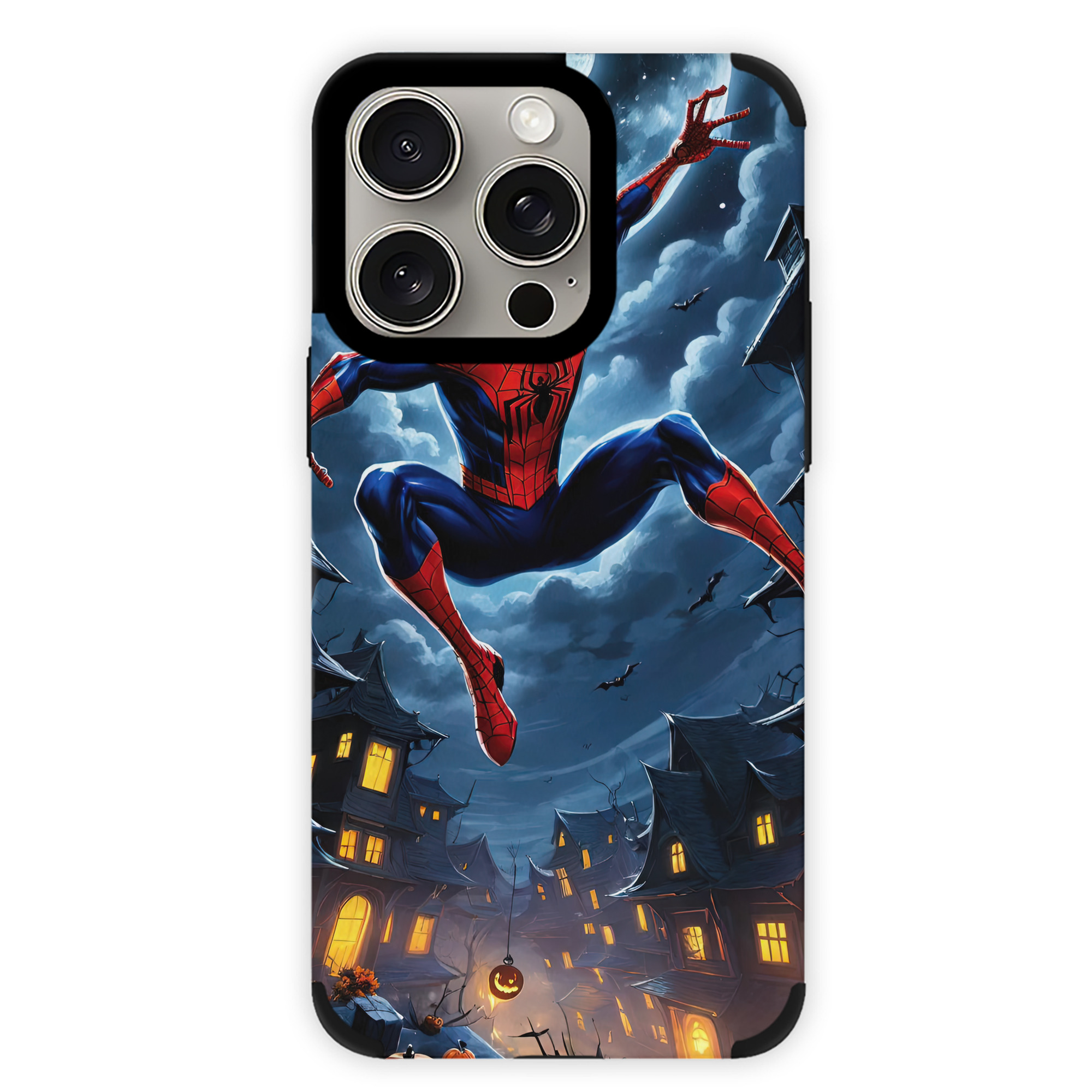 （画像用） Spider Man スパイダーマン 【iPhone15ProMax対応】 PUレザー スマホケース 耐衝撃＆黄変防止