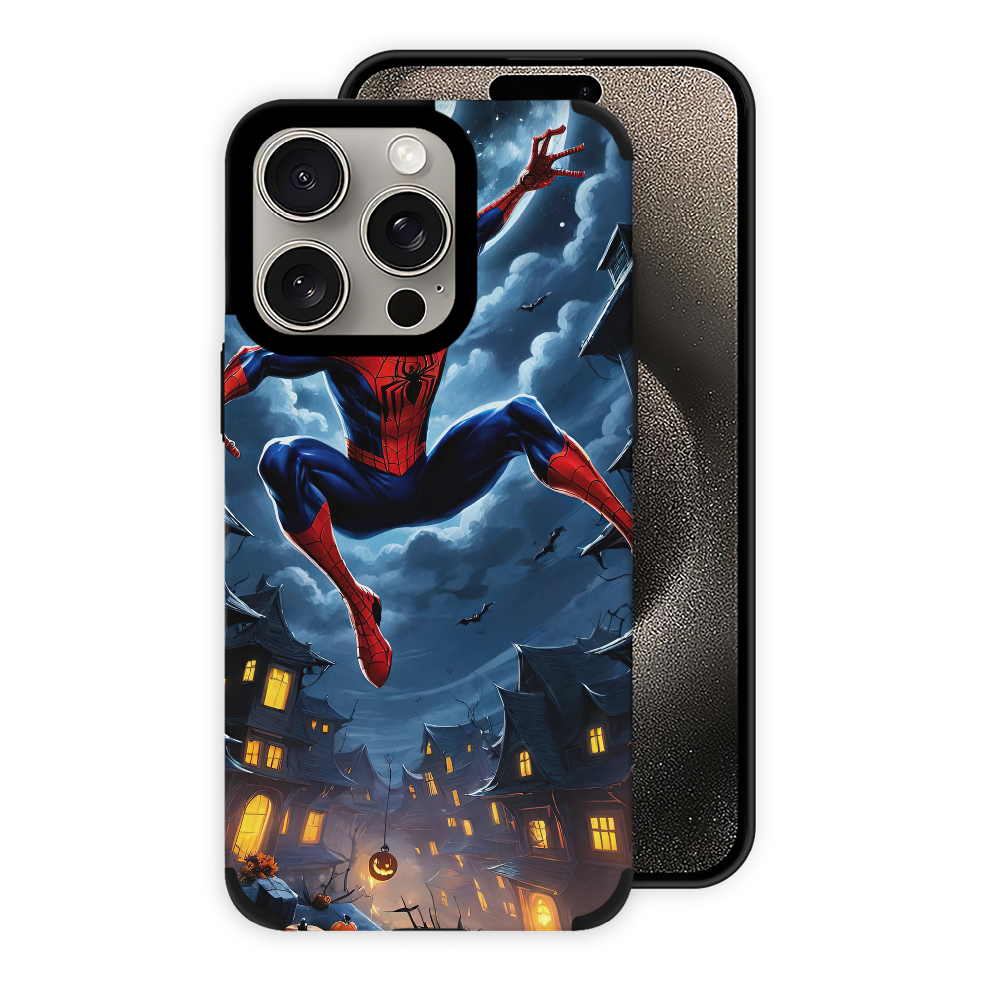 （画像用） Spider Man スパイダーマン 【iPhone15ProMax対応】 PUレザー スマホケース 耐衝撃＆黄変防止