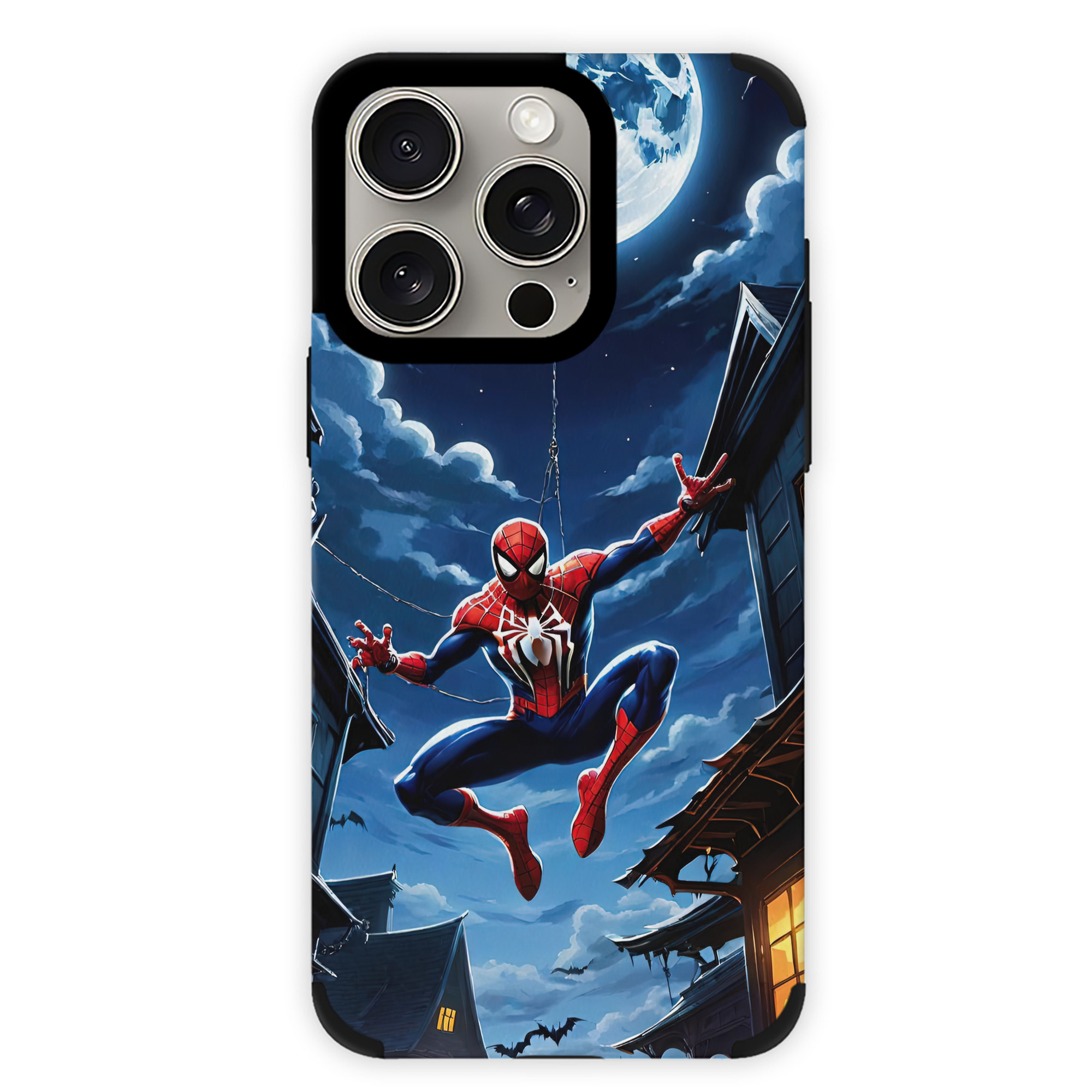 （画像用） Spider Man スパイダーマン 【iPhone15ProMax対応】 PUレザー スマホケース 耐衝撃＆黄変防止