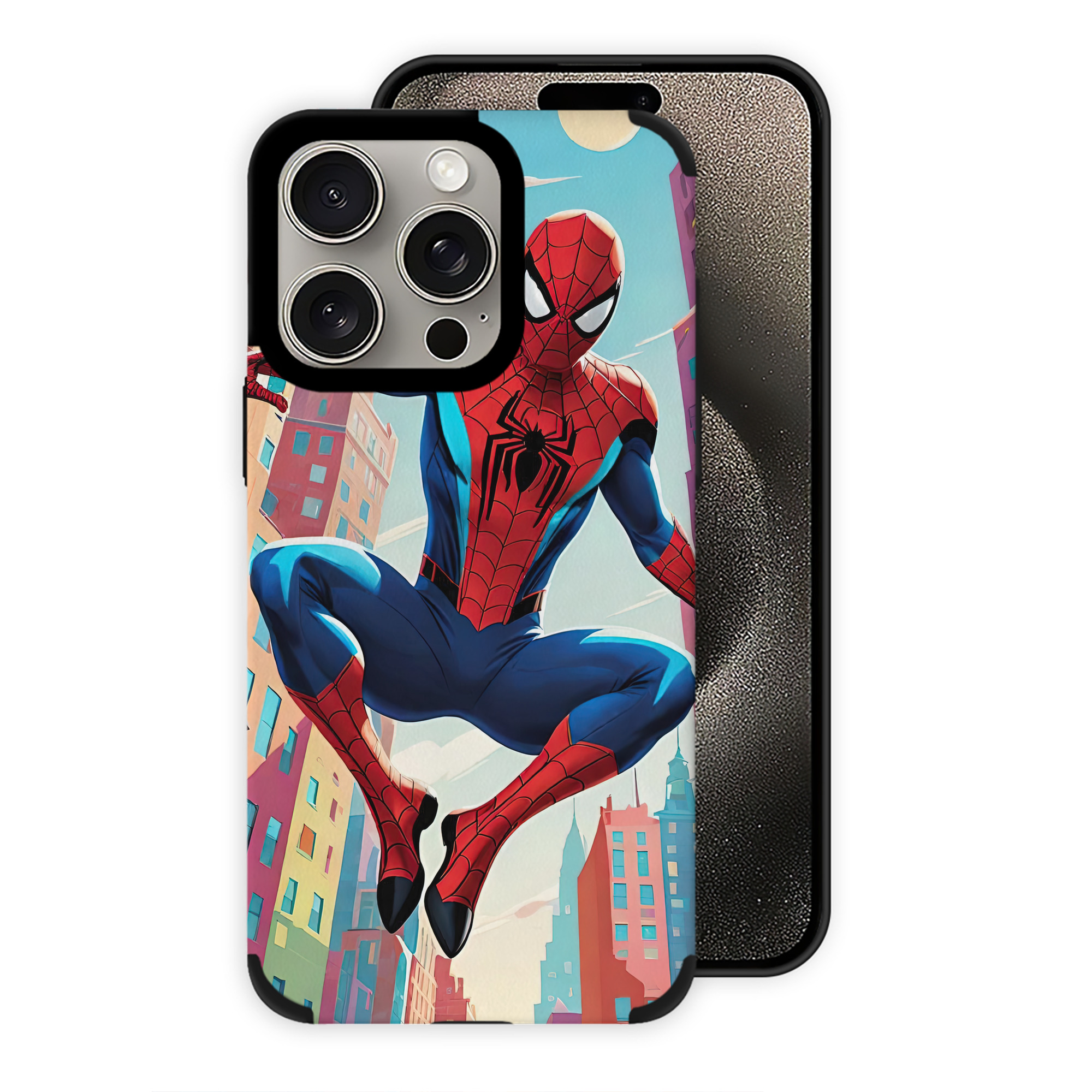 Spider Man スパイダーマン 【iPhone15ProMax対応】 PUレザー スマホケース 耐衝撃＆黄変防止