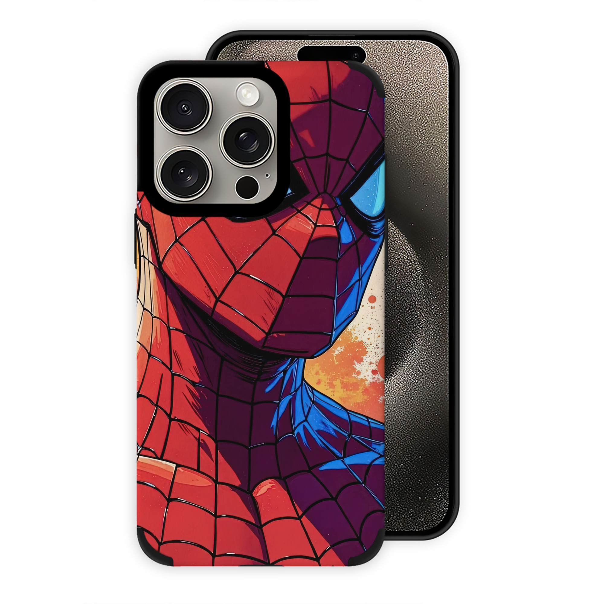 （画像用） Spider Man スパイダーマン 【iPhone15ProMax対応】 PUレザー スマホケース 耐衝撃＆黄変防止