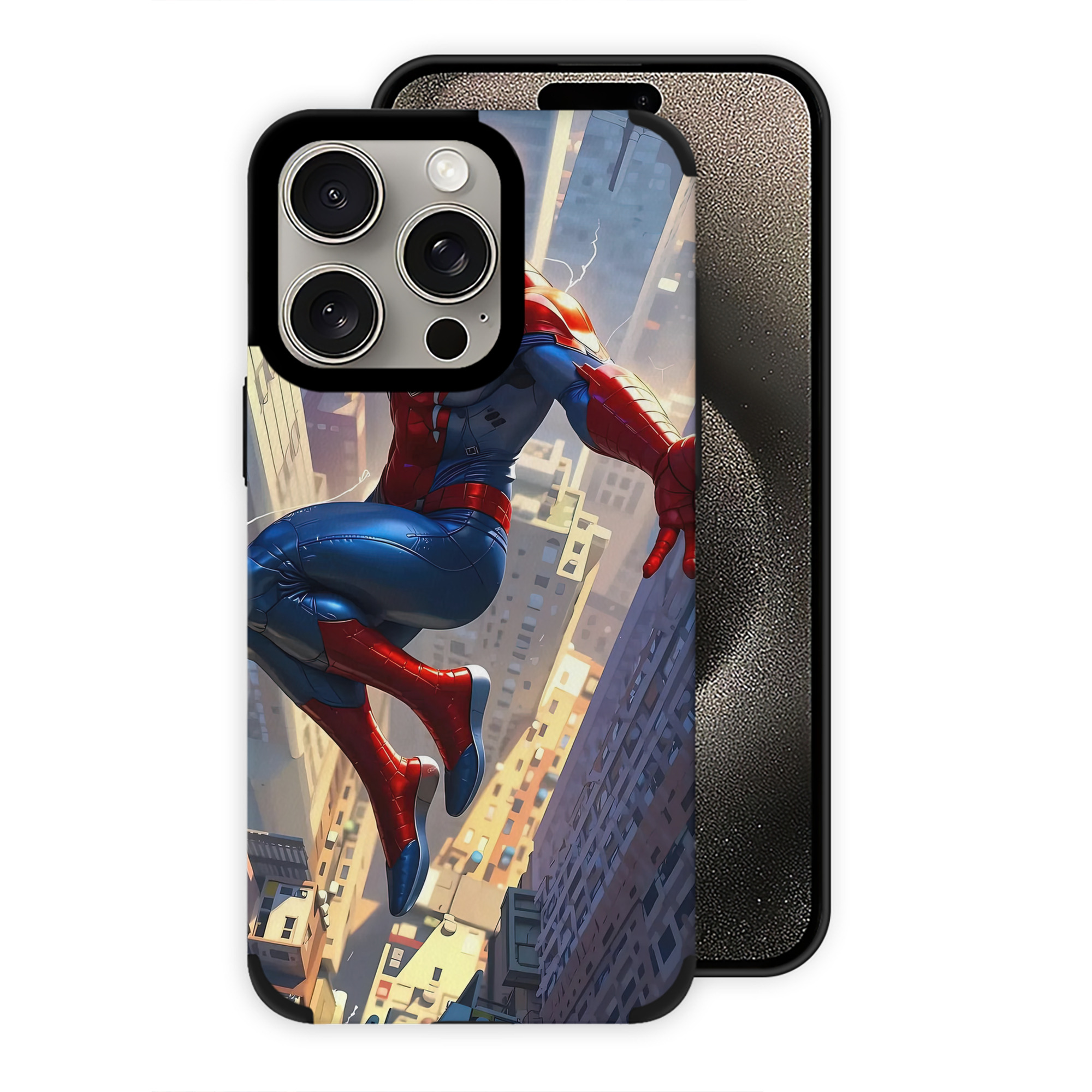 （画像用） Spider Man スパイダーマン 【iPhone15ProMax対応】 PUレザー スマホケース 耐衝撃＆黄変防止
