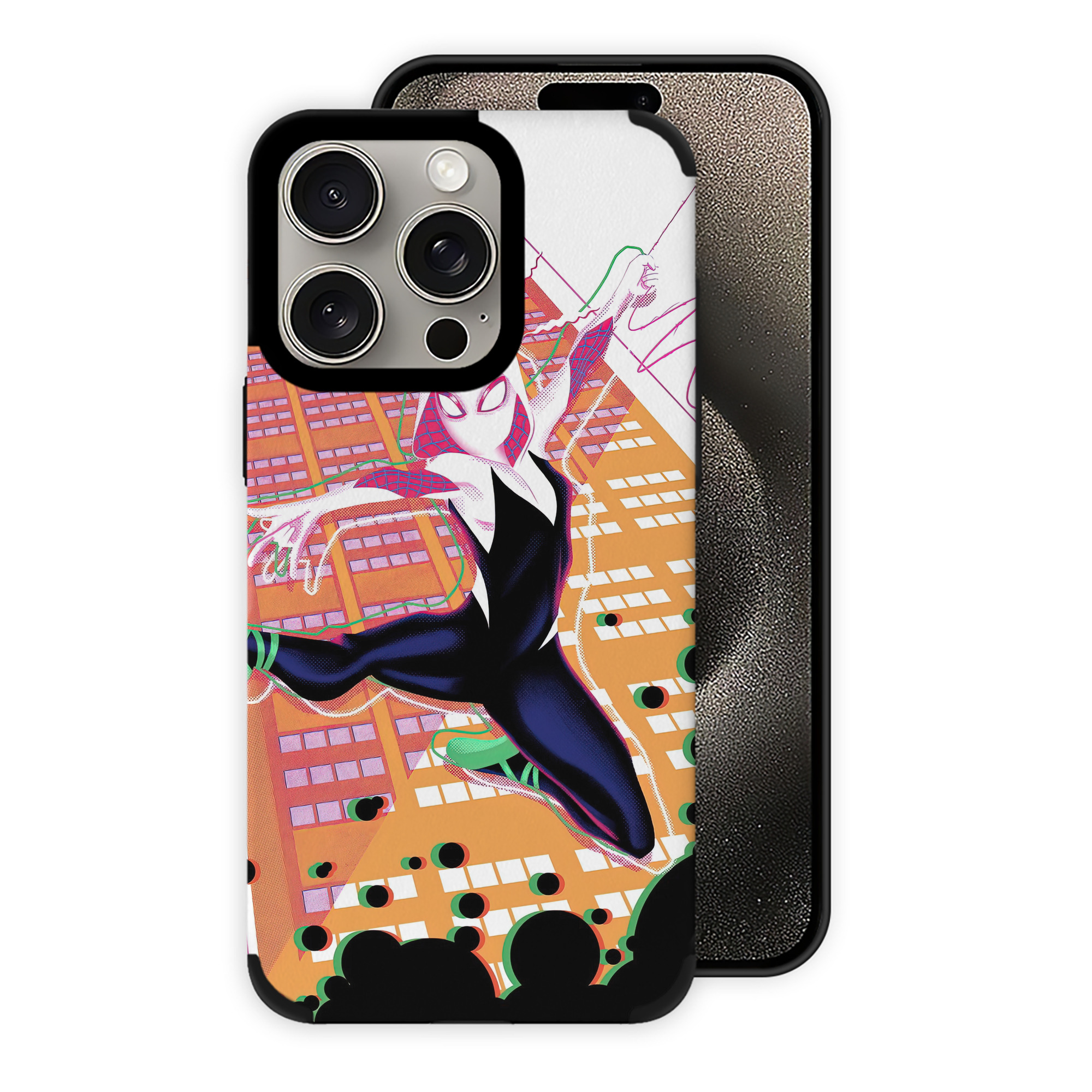 （画像用） Spider Man スパイダーマン 【iPhone15ProMax対応】 PUレザー スマホケース 耐衝撃＆黄変防止