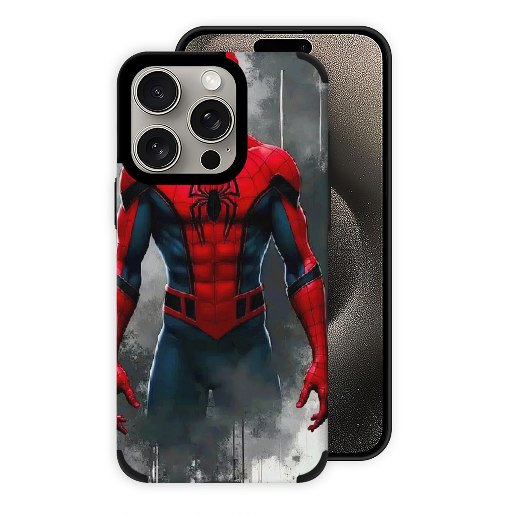 （画像用） Spider Man スパイダーマン 【iPhone15ProMax対応】 PUレザー スマホケース 耐衝撃＆黄変防止