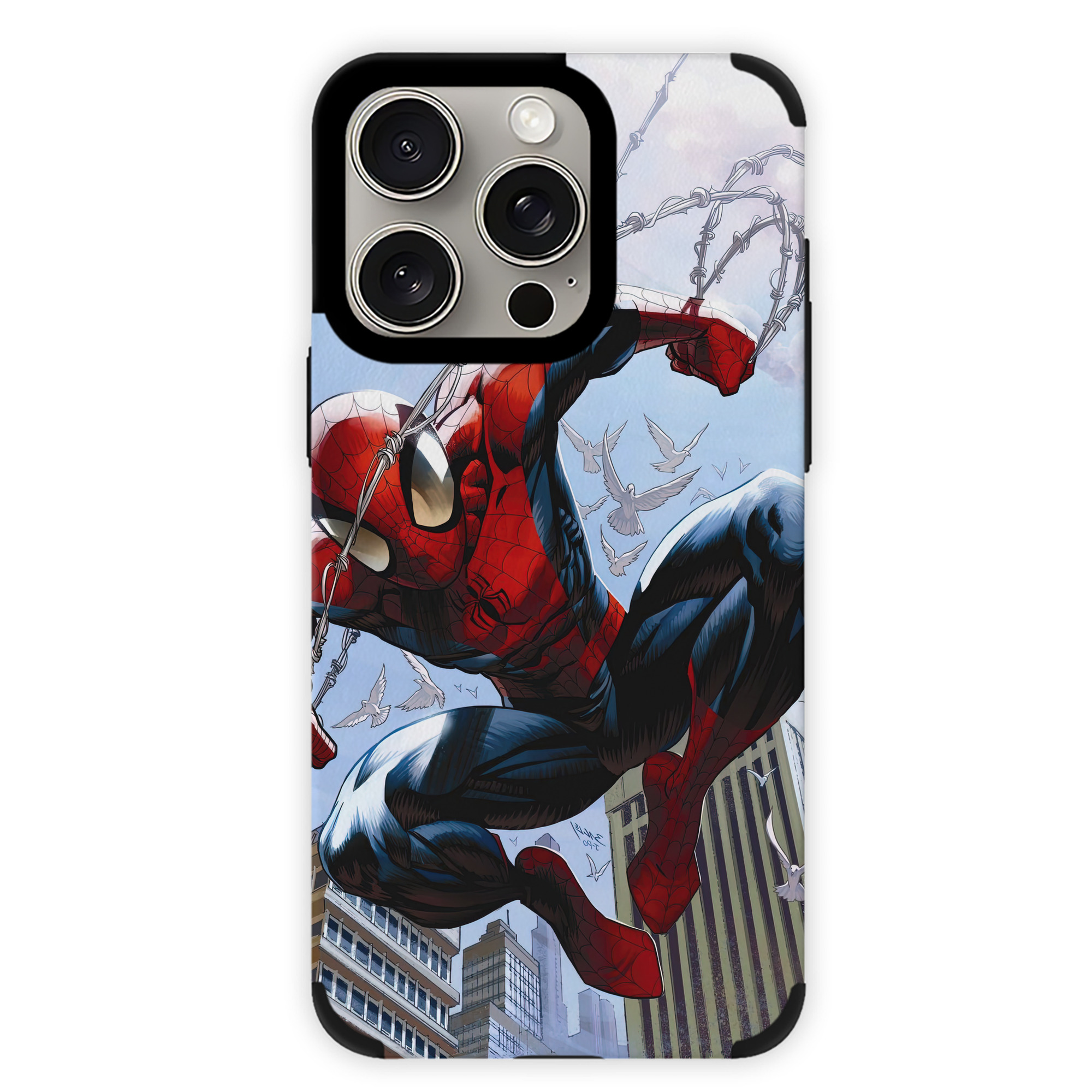 Spider Man スパイダーマン 【iPhone15ProMax対応】 PUレザー スマホケース 耐衝撃＆黄変防止