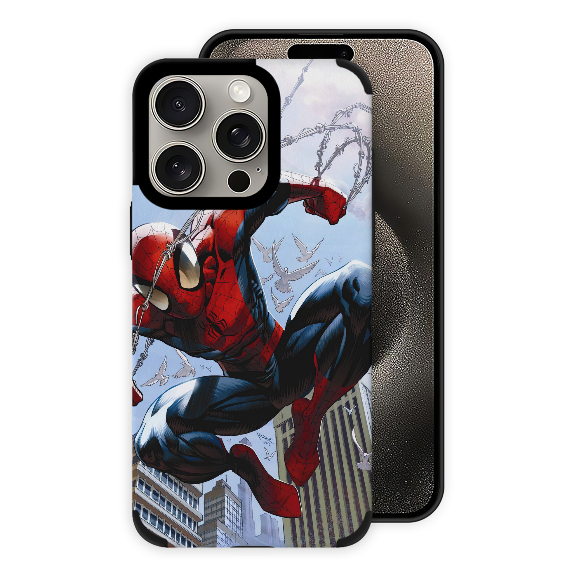 Spider Man スパイダーマン 【iPhone15ProMax対応】 PUレザー スマホケース 耐衝撃＆黄変防止