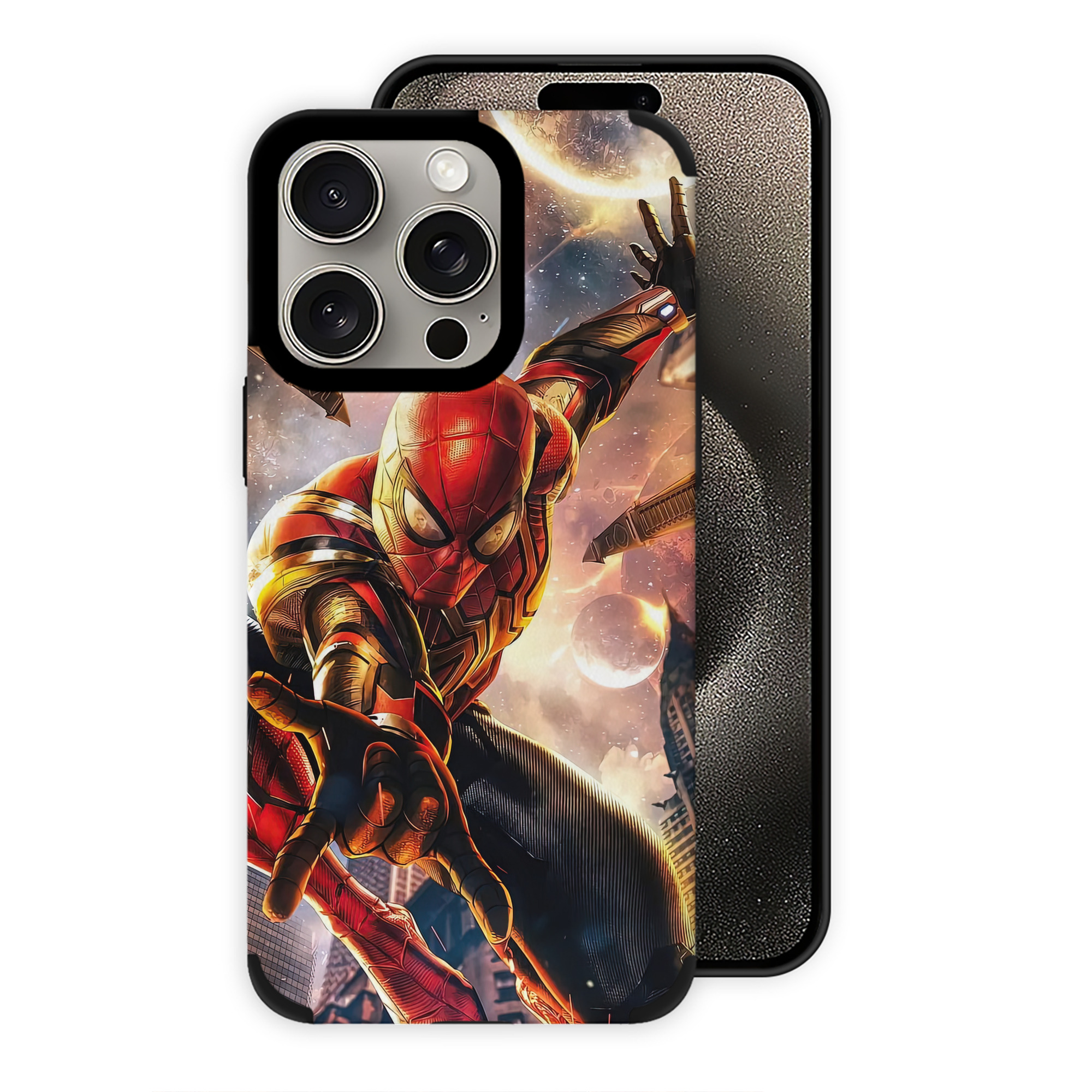 （画像用） Spider Man スパイダーマン 【iPhone15ProMax対応】 PUレザー スマホケース 耐衝撃＆黄変防止
