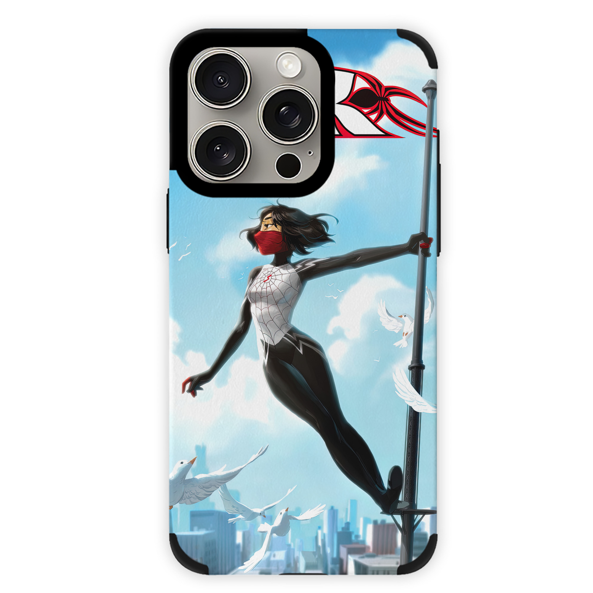 （画像用） Spider Man スパイダーマン 【iPhone15ProMax対応】 PUレザー スマホケース 耐衝撃＆黄変防止