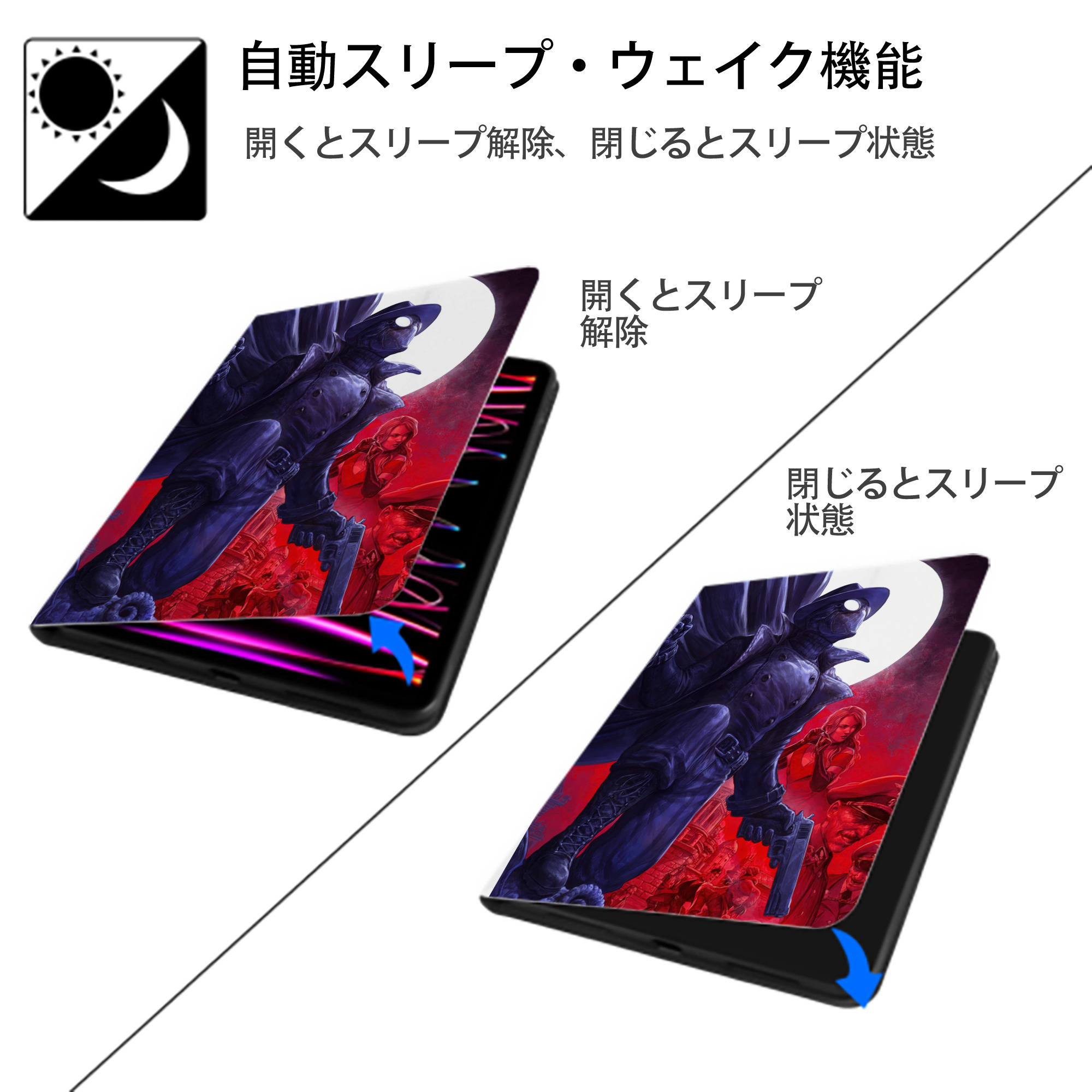 Spider Man スパイダーマン IPad ケース ペン収納付き 三つ折りスタンド PUレザー×シリコン 対応機種9.5/10.5/10.9インチ