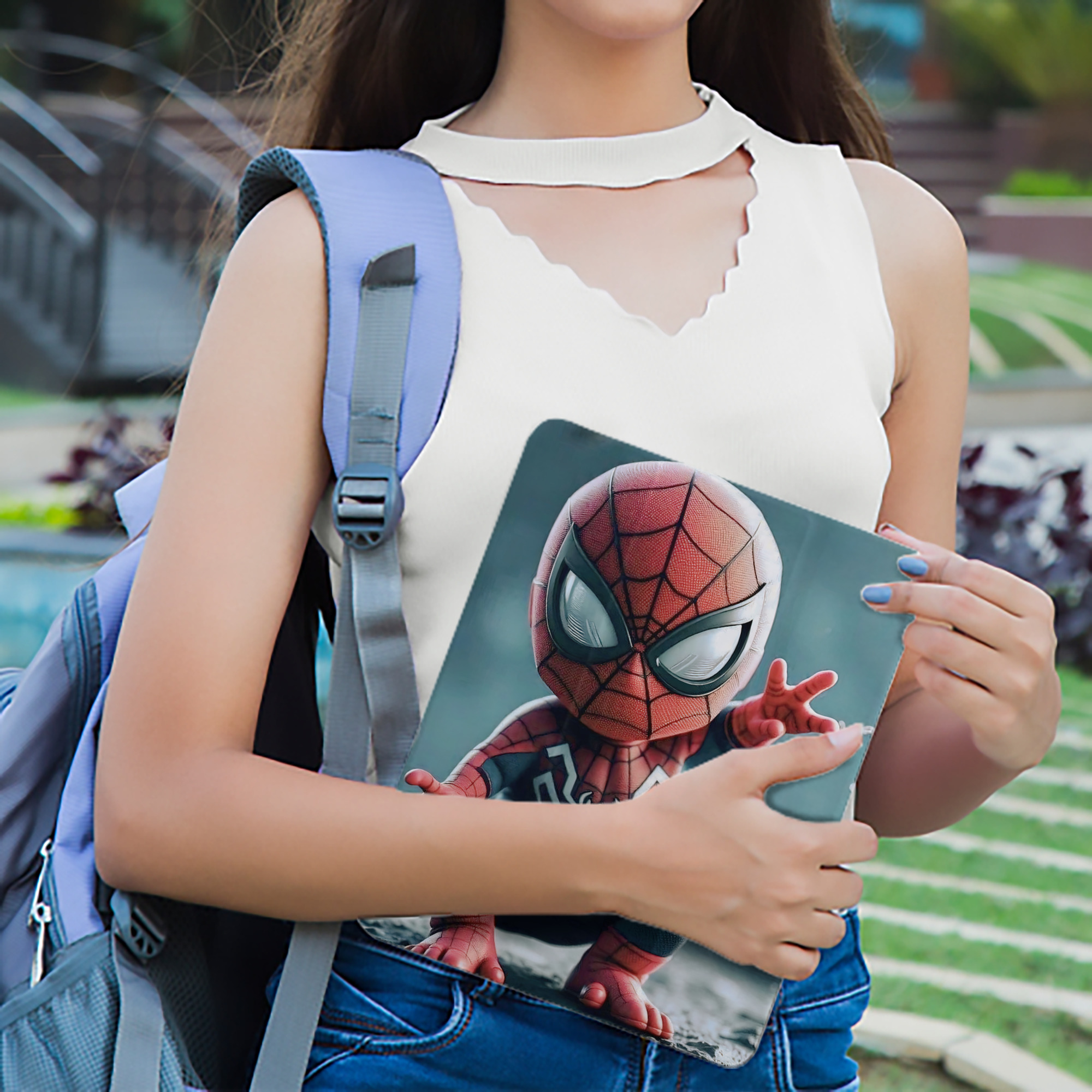 Spider Man スパイダーマン IPad ケース ペン収納付き 三つ折りスタンド PUレザー×シリコン 対応機種9.5/10.5/10.9インチ