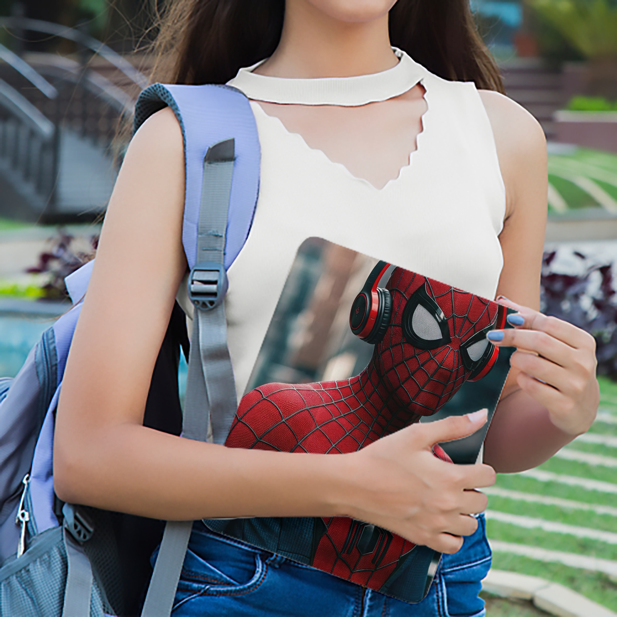 Spider Man スパイダーマン IPad ケース ペン収納付き 三つ折りスタンド PUレザー×シリコン 対応機種9.5/10.5/10.9インチ