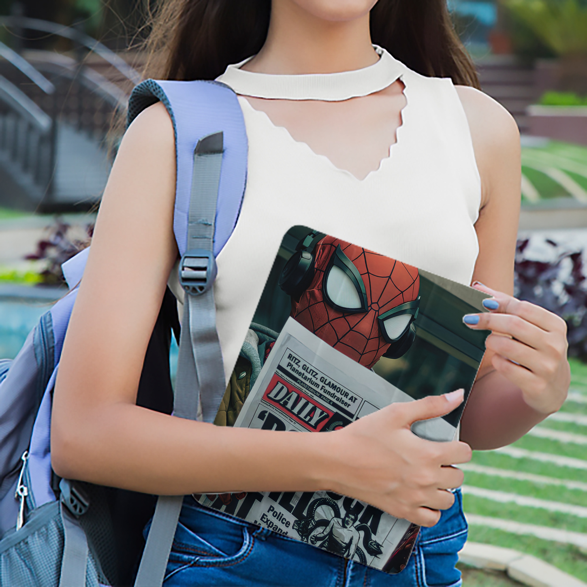 Spider Man スパイダーマン IPad ケース ペン収納付き 三つ折りスタンド PUレザー×シリコン 対応機種9.5/10.5/10.9インチ