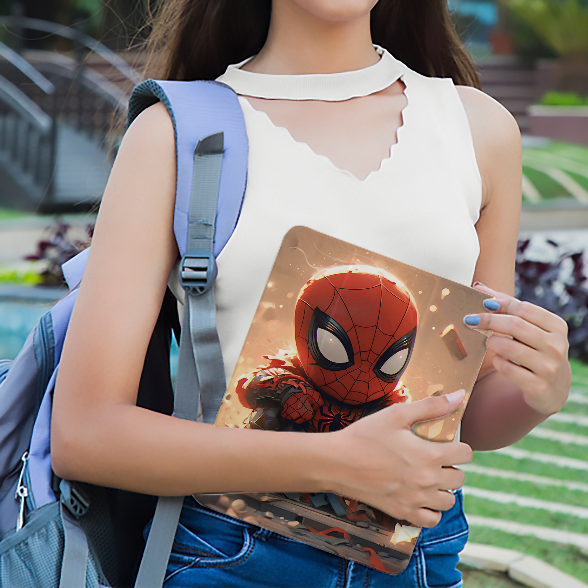 Spider Man スパイダーマン IPad ケース ペン収納付き 三つ折りスタンド PUレザー×シリコン 対応機種9.5/10.5/10.9インチ