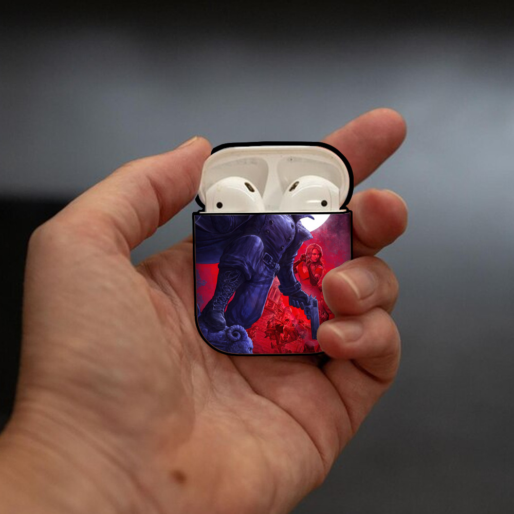 Spider Man スパイダーマン AirPods 第2世代保護ケース ハードシェル ブラック 耐衝撃・防指紋・カラビナ付き