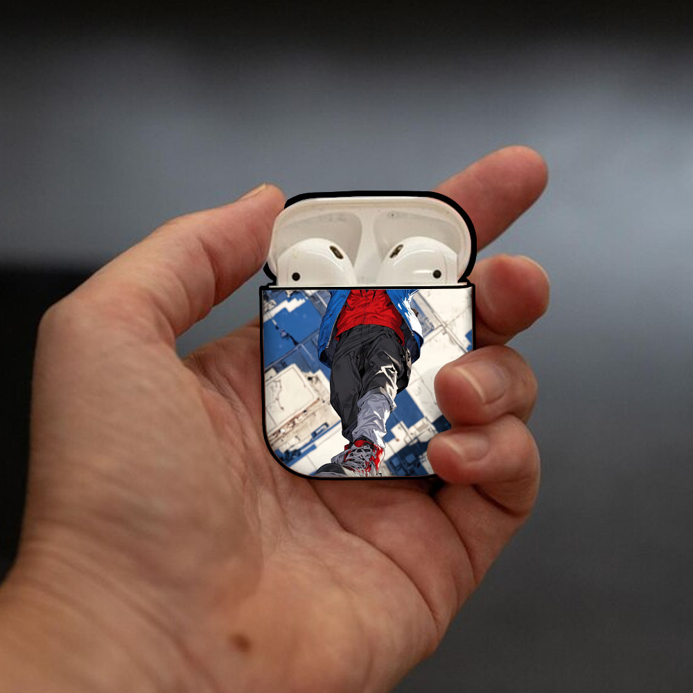 Spider Man スパイダーマン AirPods 第2世代保護ケース ハードシェル ブラック 耐衝撃・防指紋・カラビナ付き