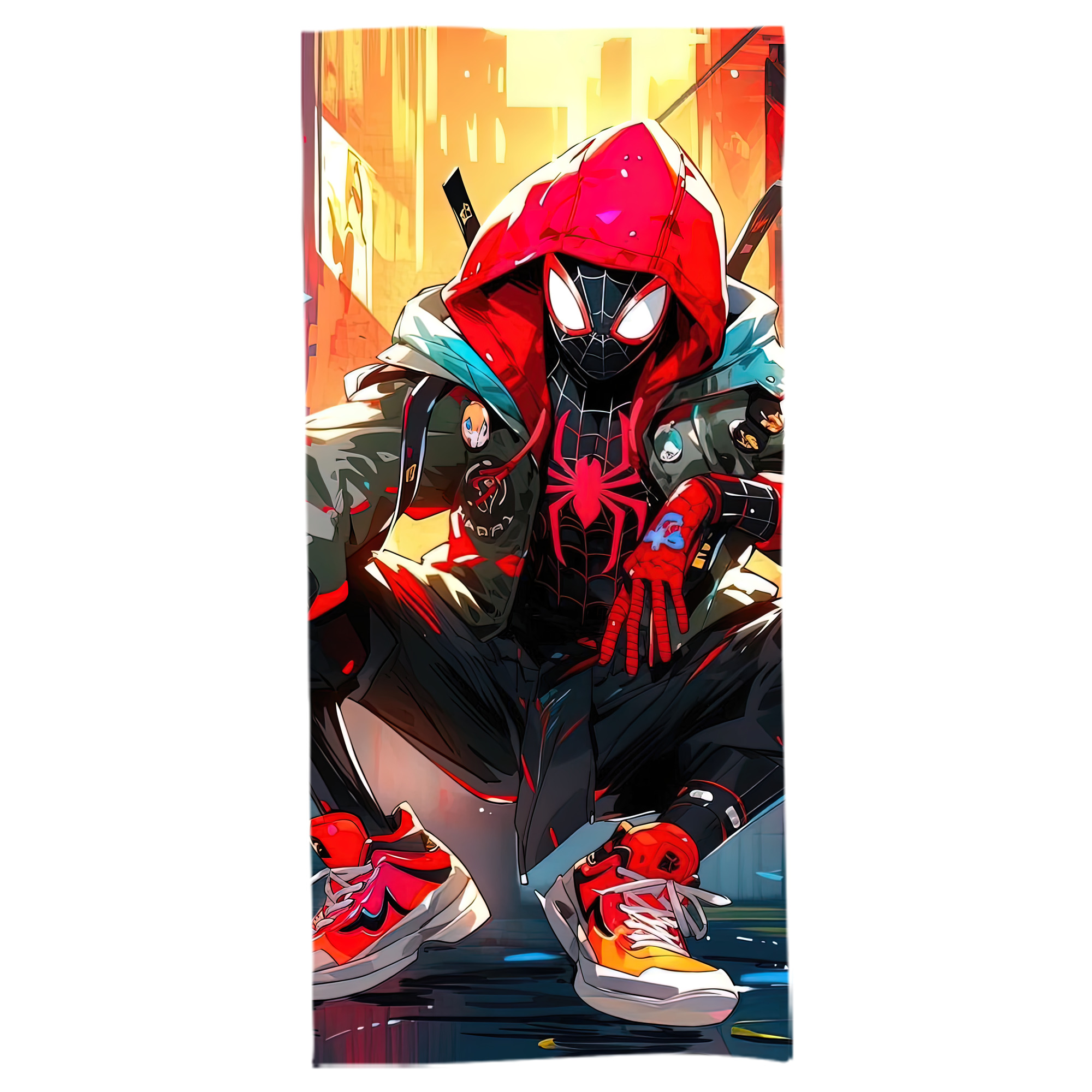 （画像用） Spider Man スパイダーマン 大判バスタオル 70×140cm 吸水速乾 柔らかい肌触り