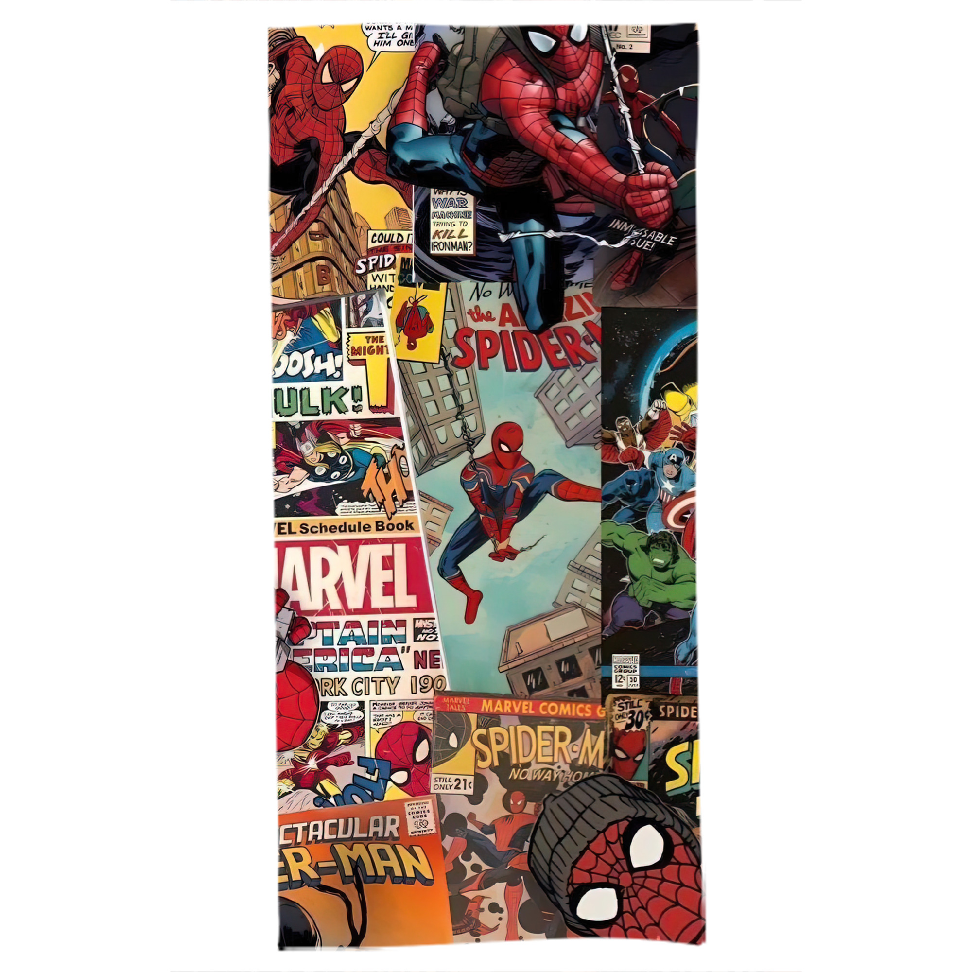 （画像用） Spider Man スパイダーマン 大判バスタオル 70×140cm 吸水速乾 柔らかい肌触り