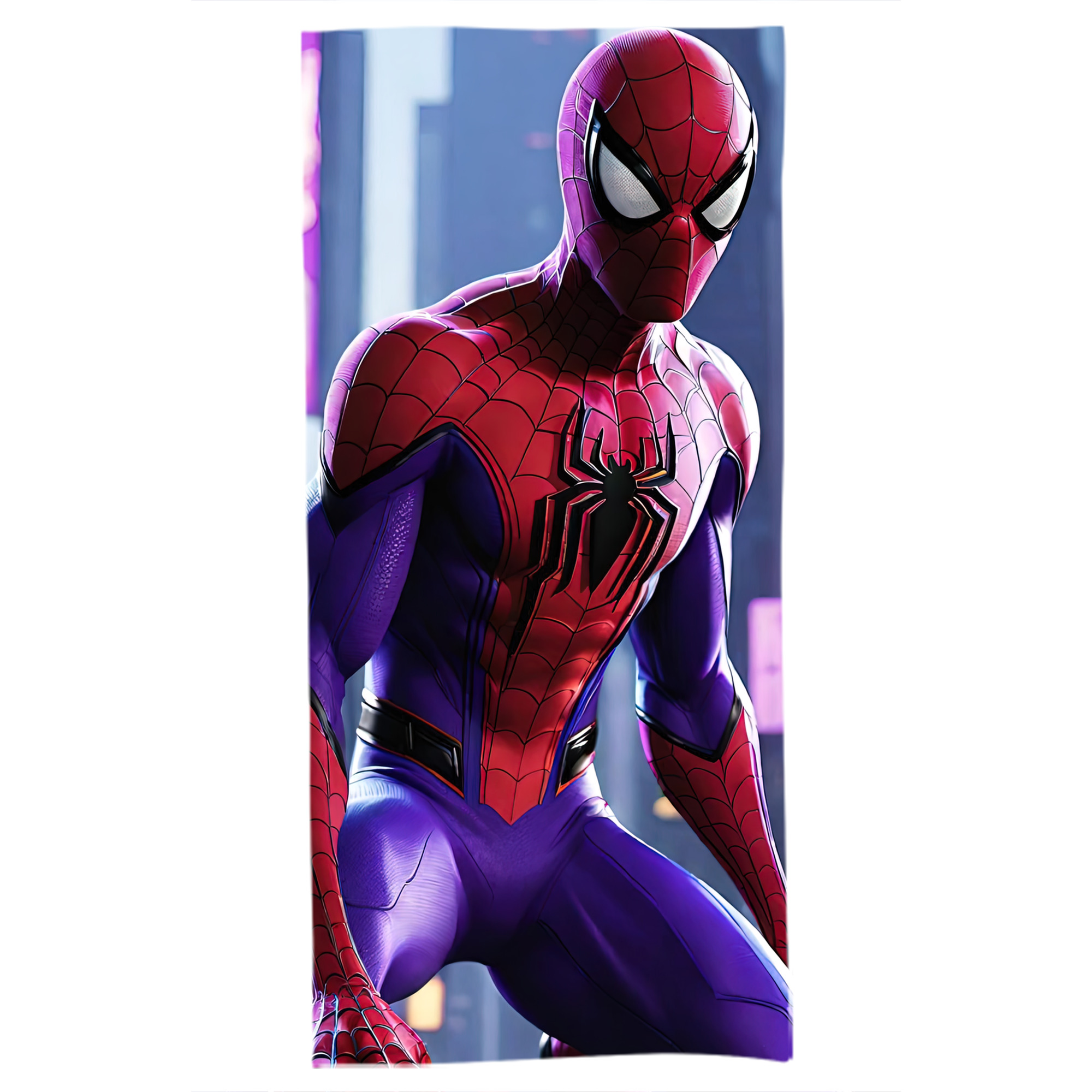 （画像用） Spider Man スパイダーマン 大判バスタオル 70×140cm 吸水速乾 柔らかい肌触り