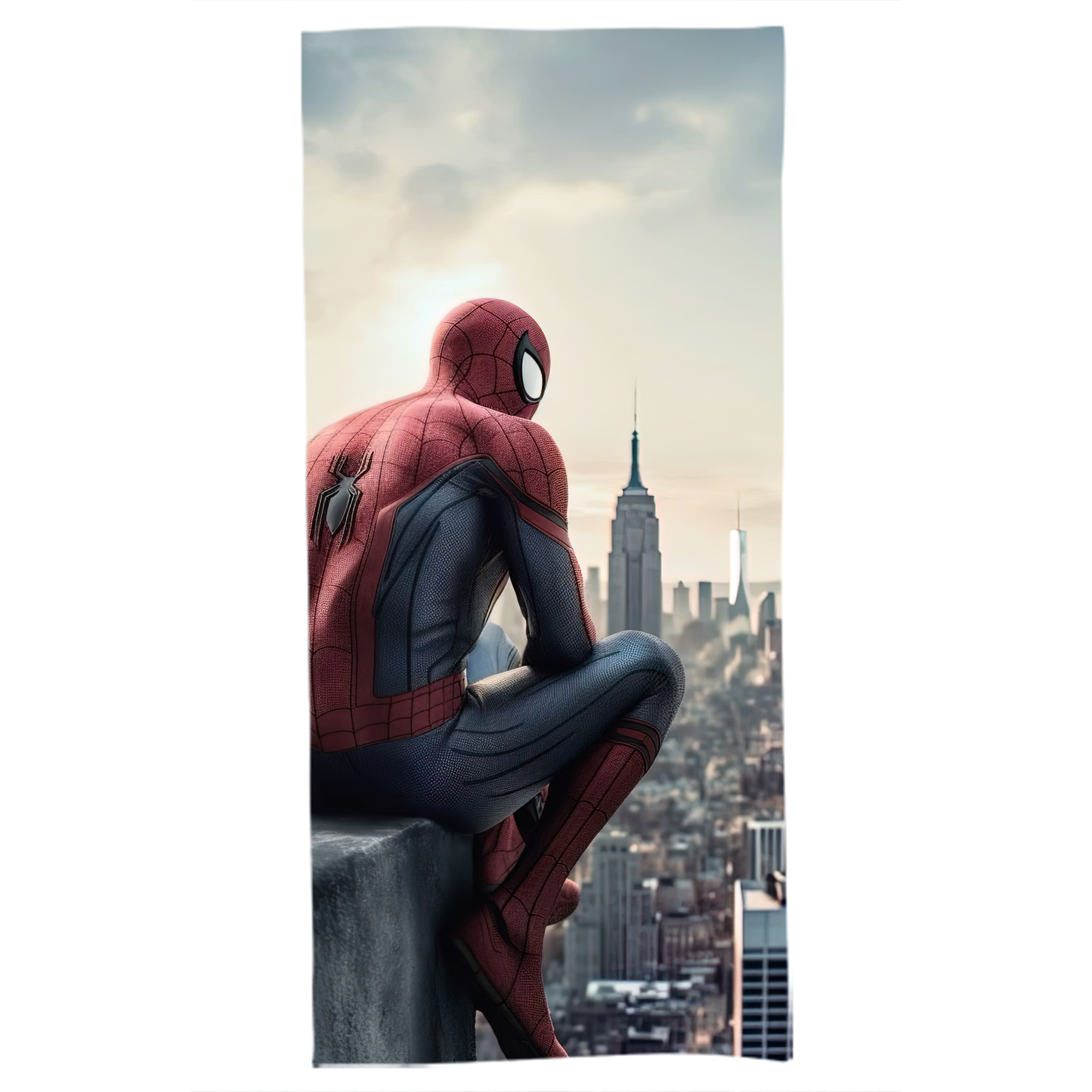（画像用） Spider Man スパイダーマン 大判バスタオル 70×140cm 吸水速乾 柔らかい肌触り