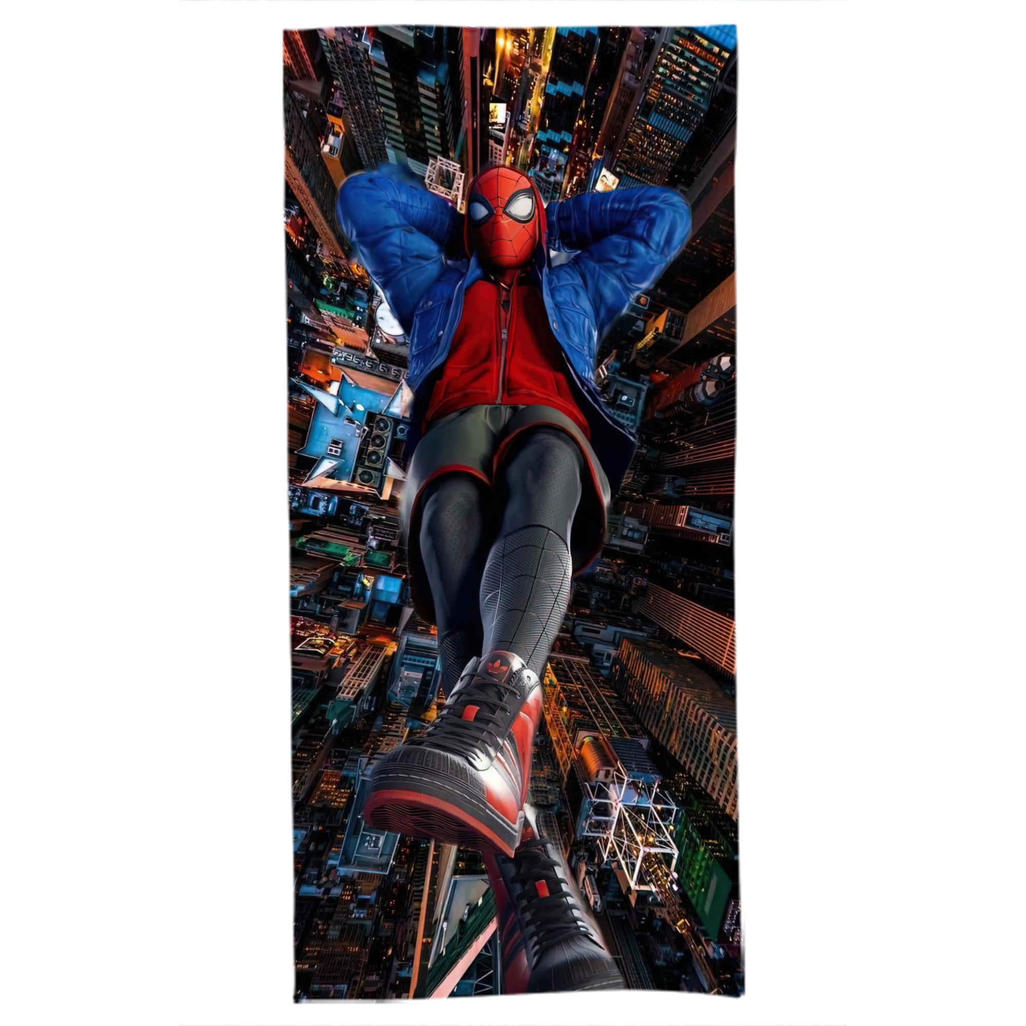 （画像用） Spider Man スパイダーマン 大判バスタオル 70×140cm 吸水速乾 柔らかい肌触り