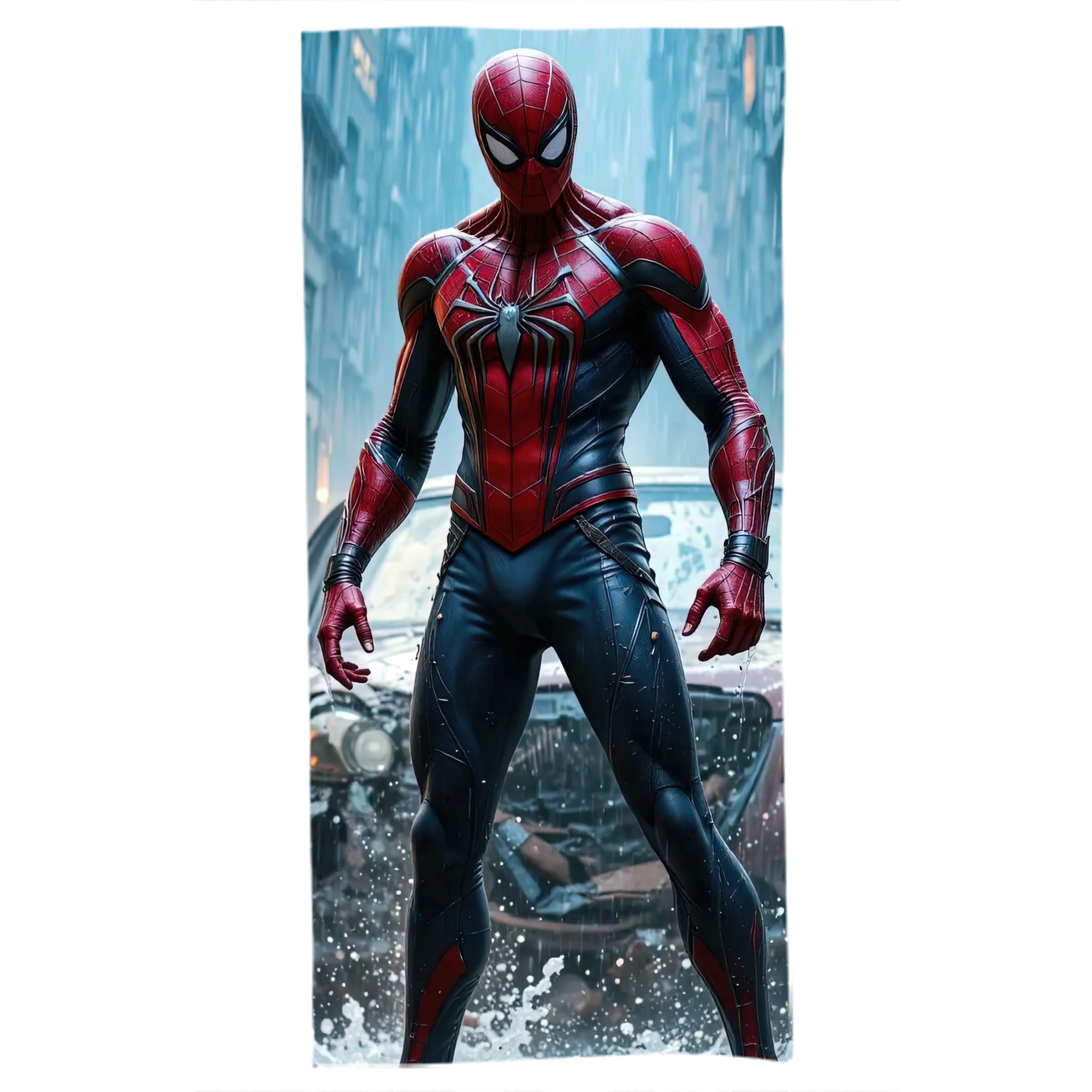 （画像用） Spider Man スパイダーマン 大判バスタオル 70×140cm 吸水速乾 柔らかい肌触り