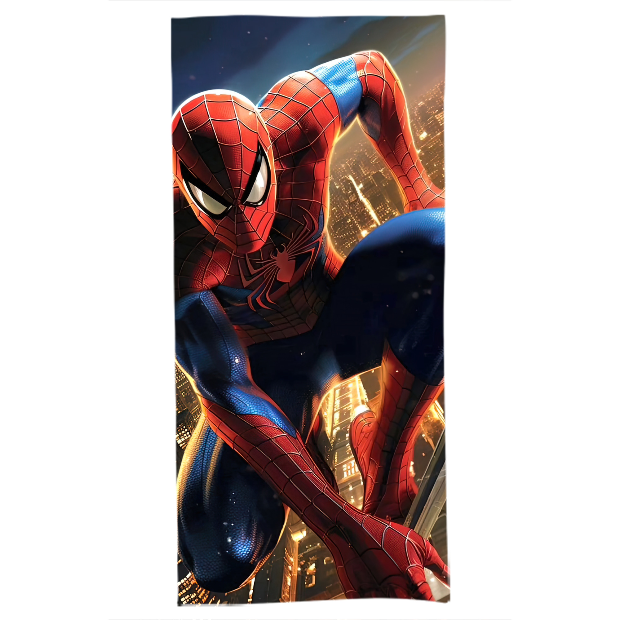 （画像用） Spider Man スパイダーマン 大判バスタオル 70×140cm 吸水速乾 柔らかい肌触り