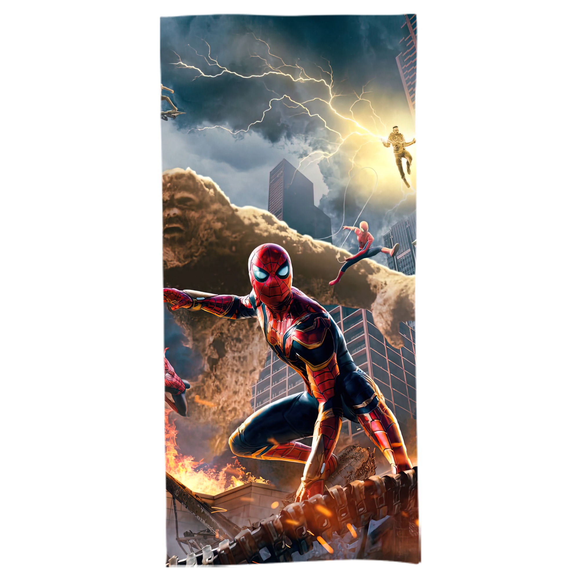 （画像用） Spider Man スパイダーマン 大判バスタオル 70×140cm 吸水速乾 柔らかい肌触り