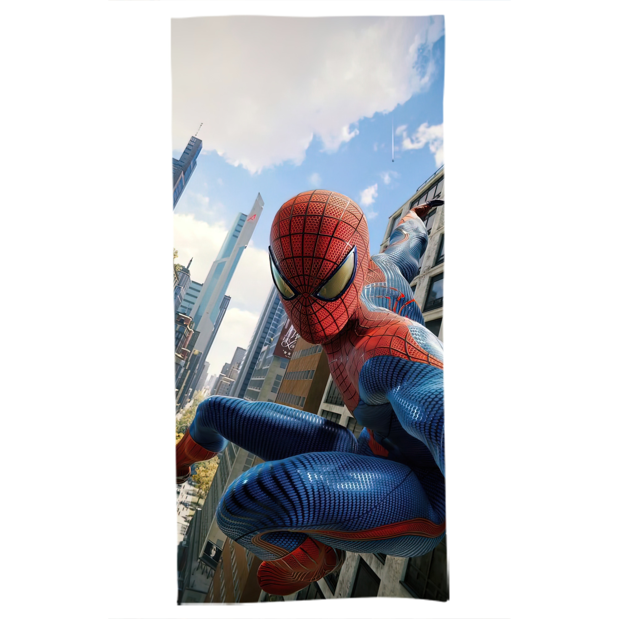 （画像用） Spider Man スパイダーマン 大判バスタオル 70×140cm 吸水速乾 柔らかい肌触り