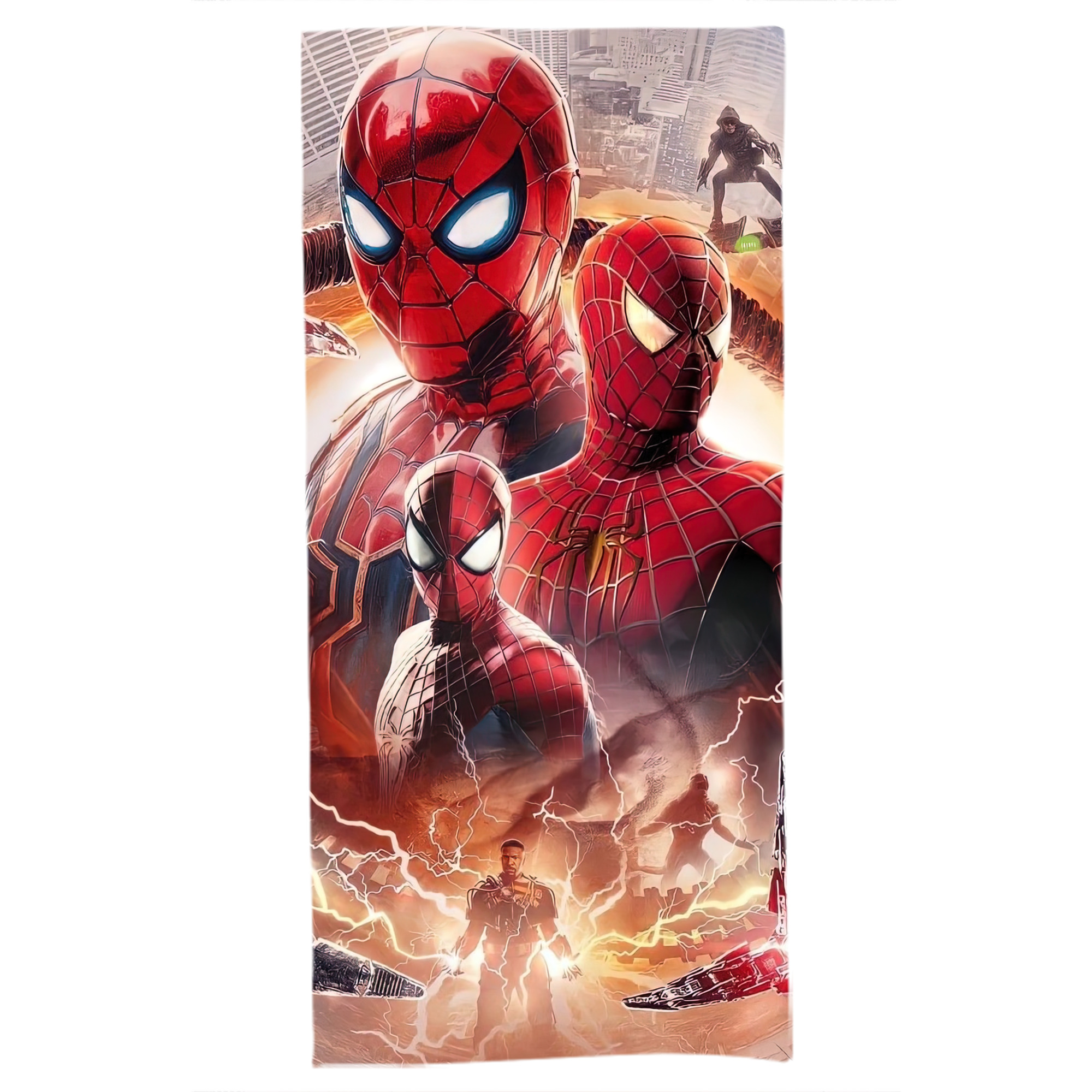 （画像用） Spider Man スパイダーマン 大判バスタオル 70×140cm 吸水速乾 柔らかい肌触り