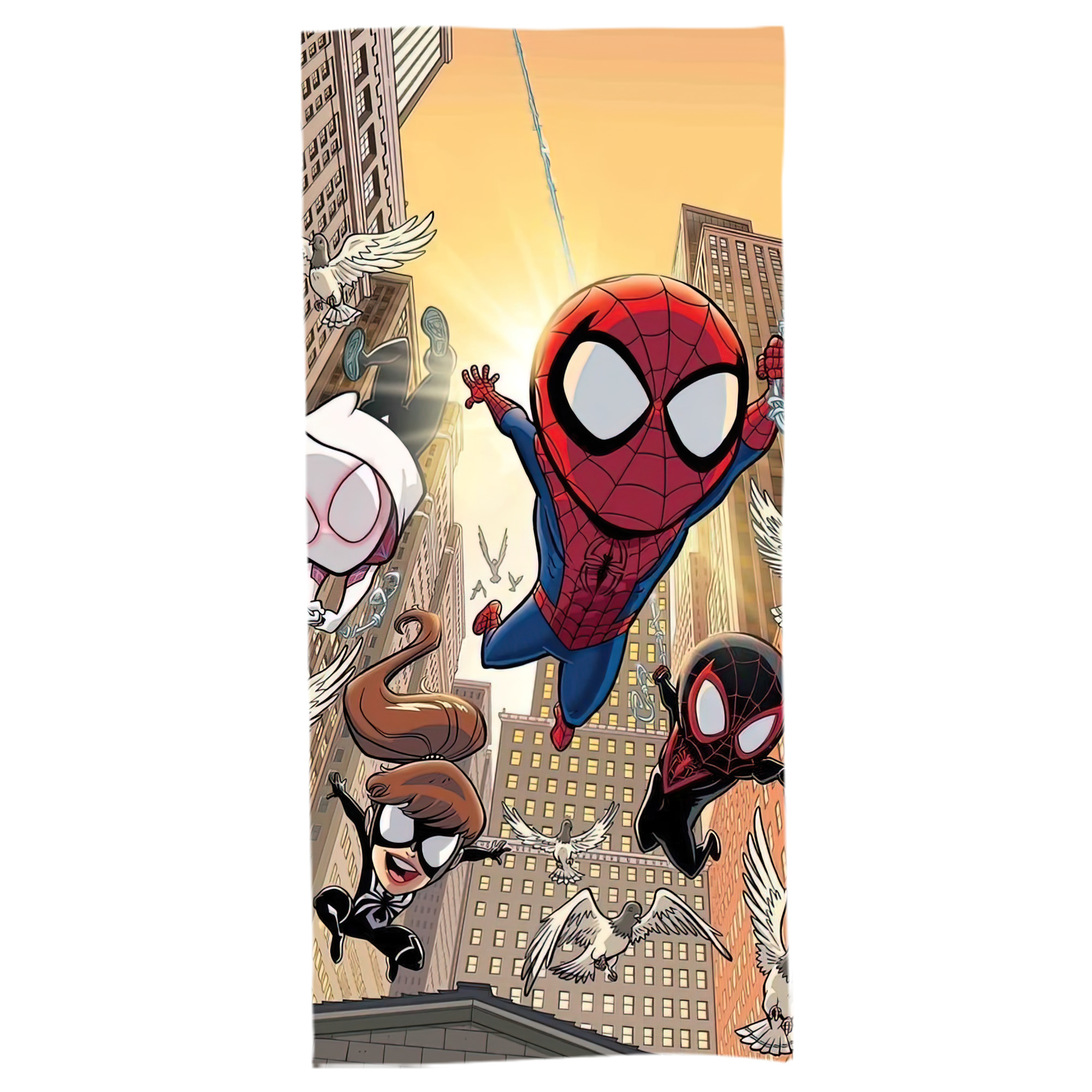 （画像用） Spider Man スパイダーマン 大判バスタオル 70×140cm 吸水速乾 柔らかい肌触り
