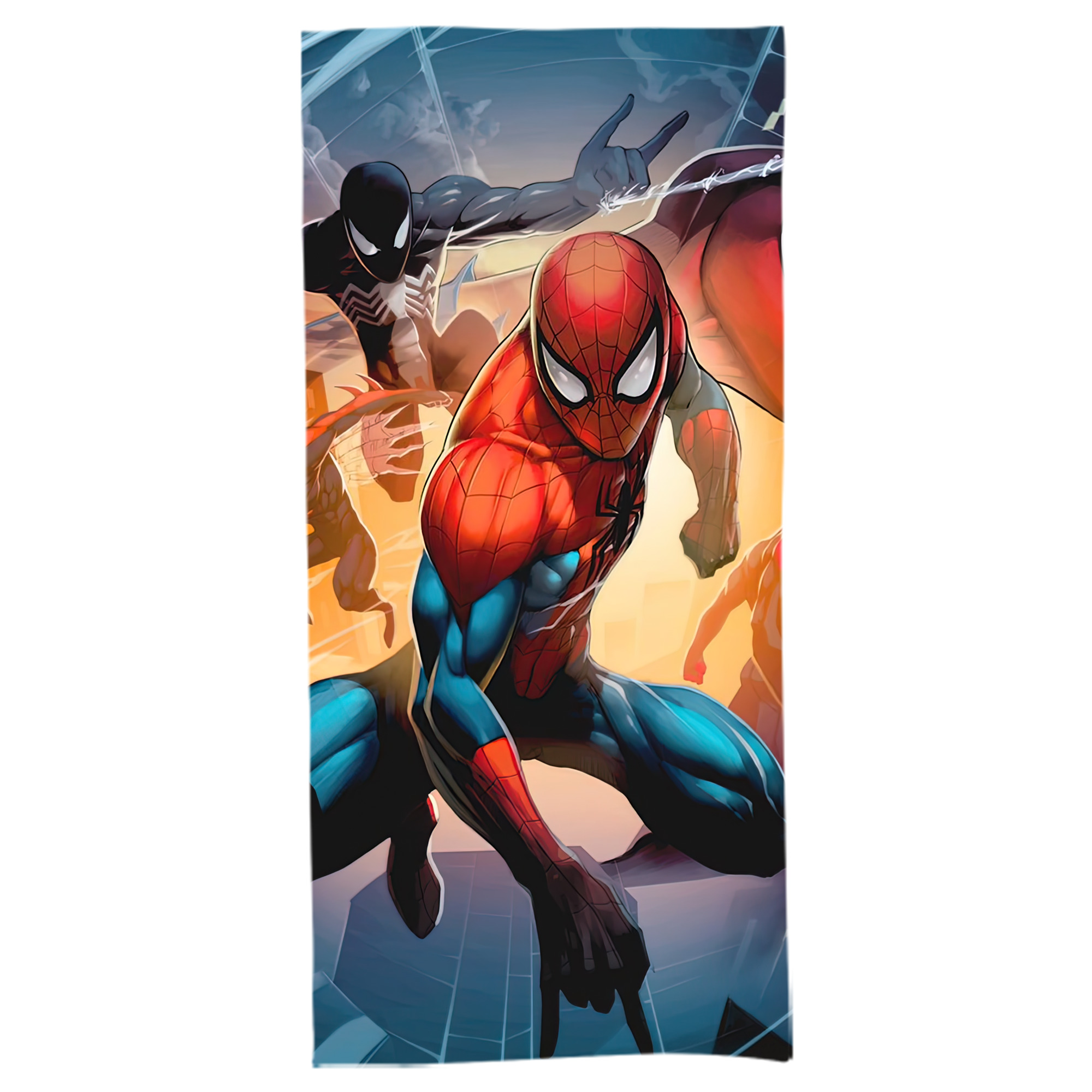 （画像用） Spider Man スパイダーマン 大判バスタオル 70×140cm 吸水速乾 柔らかい肌触り