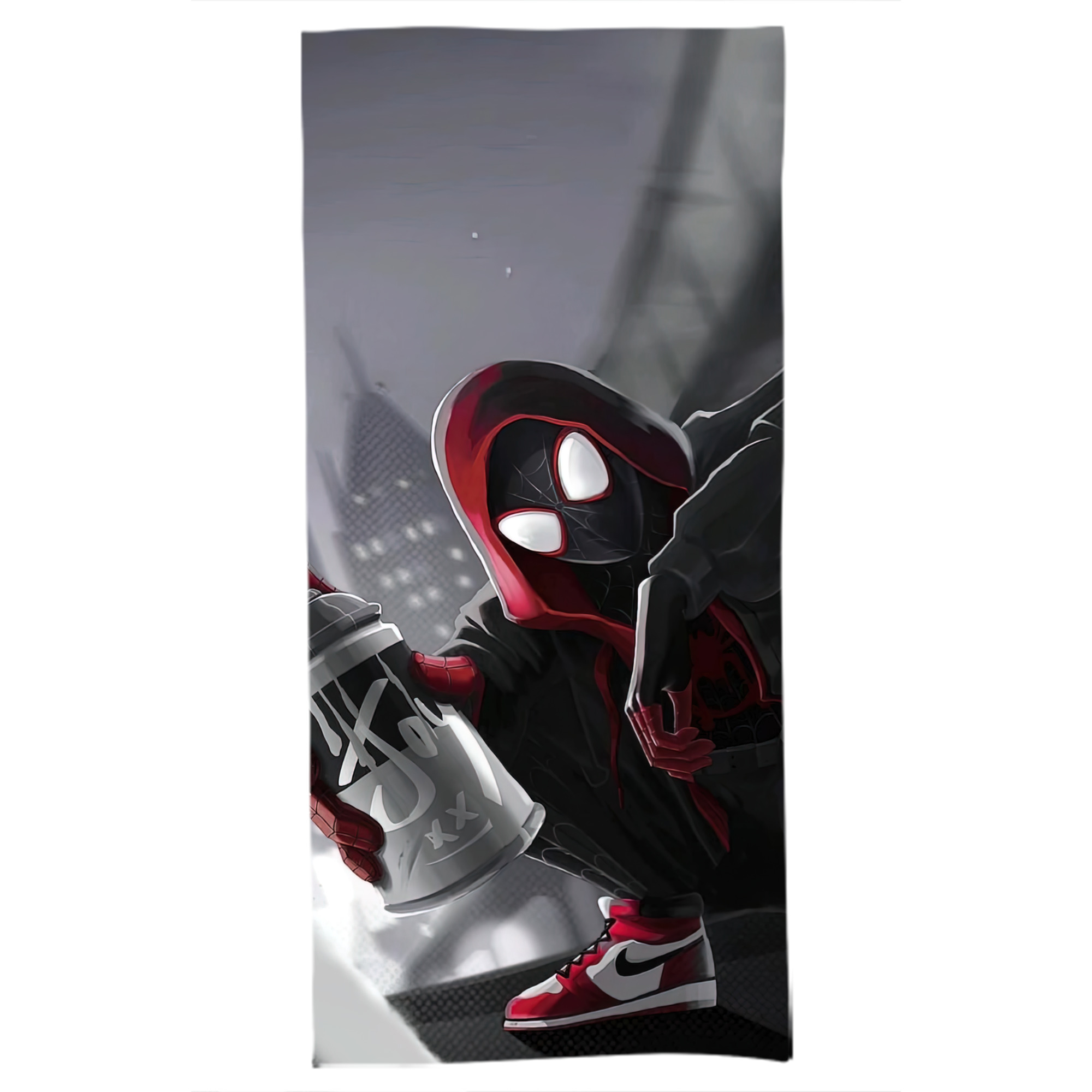 （画像用） Spider Man スパイダーマン 大判バスタオル 70×140cm 吸水速乾 柔らかい肌触り