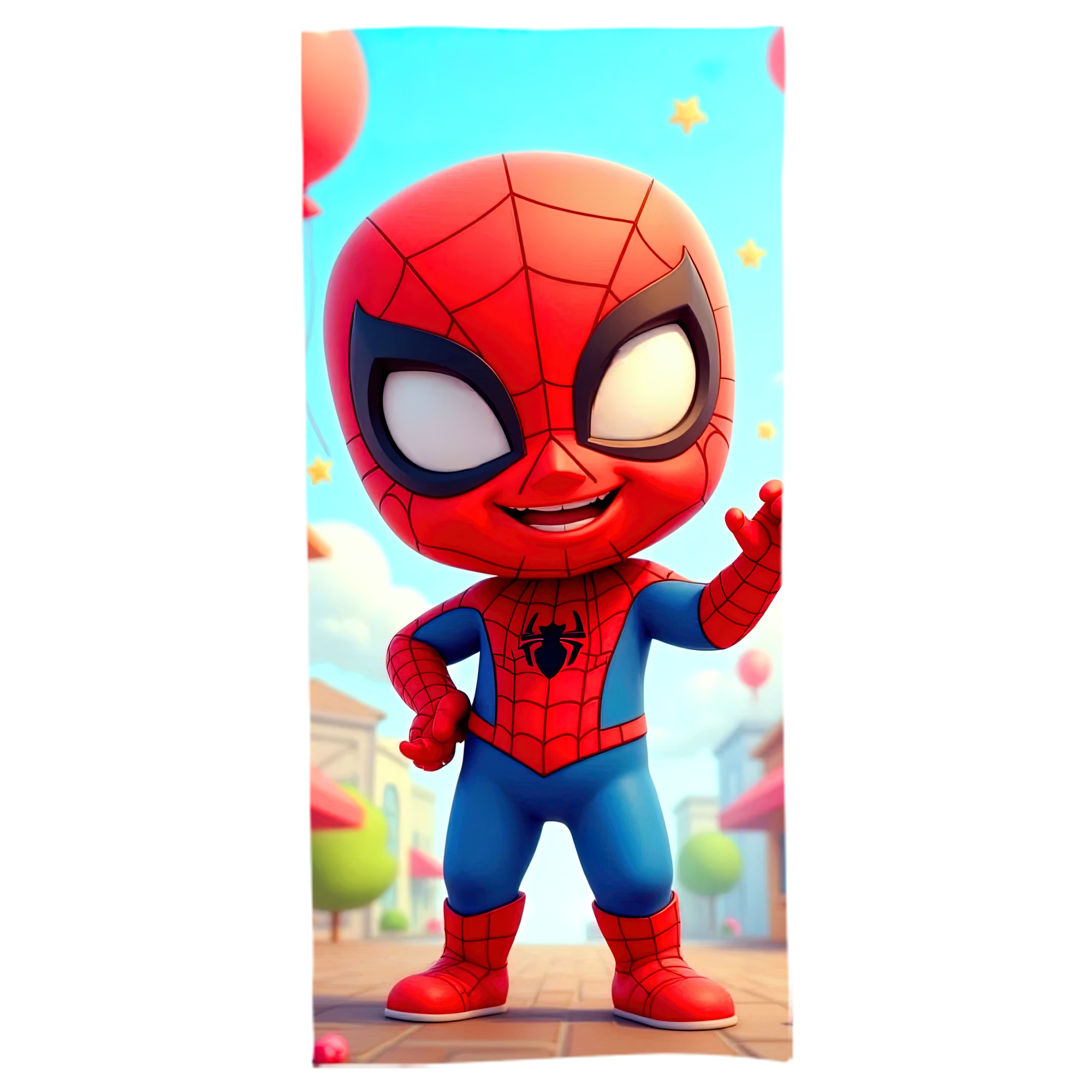 （画像用） Spider Man スパイダーマン 大判バスタオル 70×140cm 吸水速乾 柔らかい肌触り