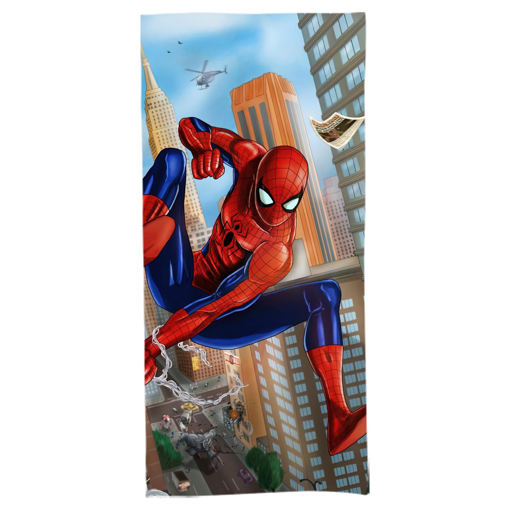 （画像用） Spider Man スパイダーマン 大判バスタオル 70×140cm 吸水速乾 柔らかい肌触り