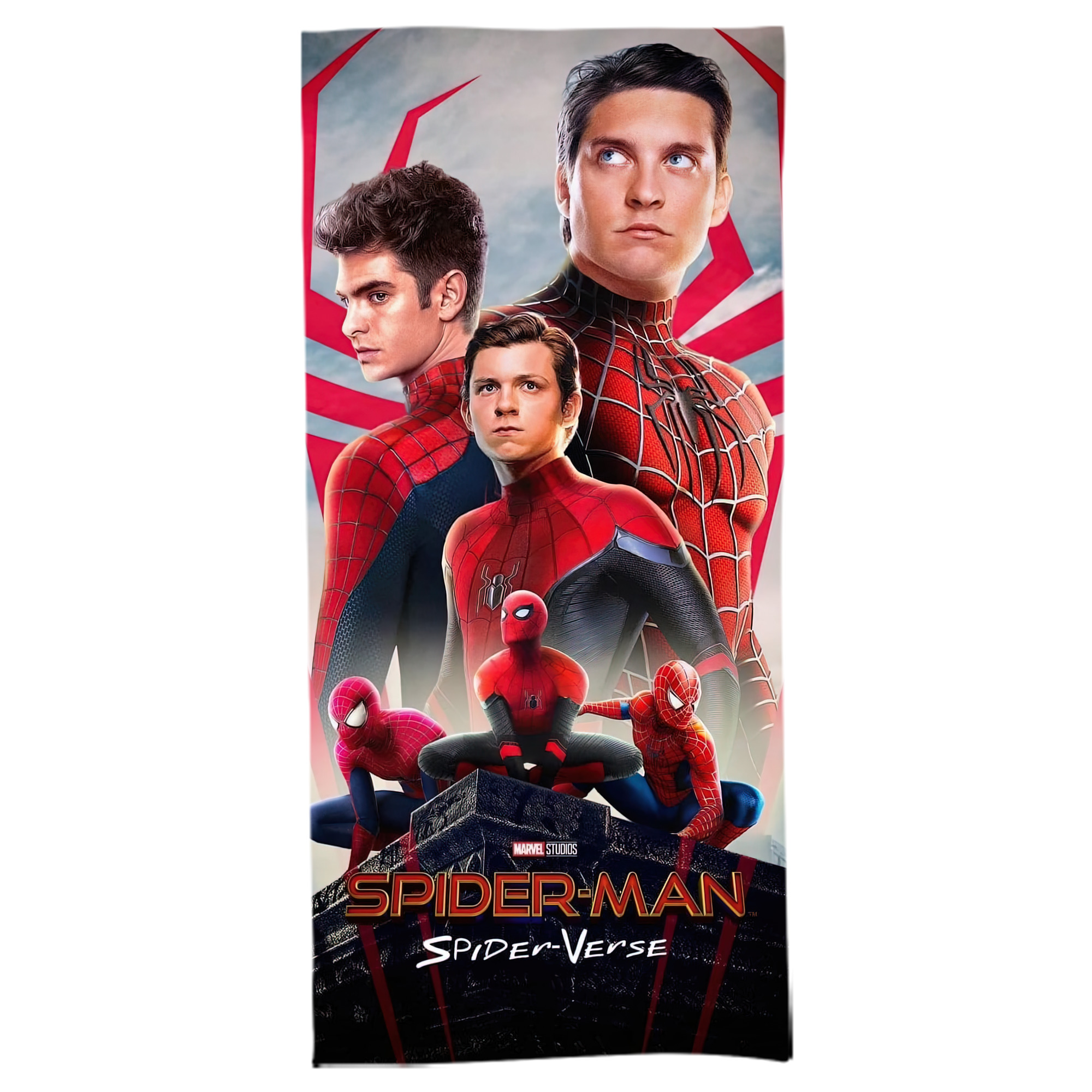 （画像用） Spider Man スパイダーマン 大判バスタオル 70×140cm 吸水速乾 柔らかい肌触り