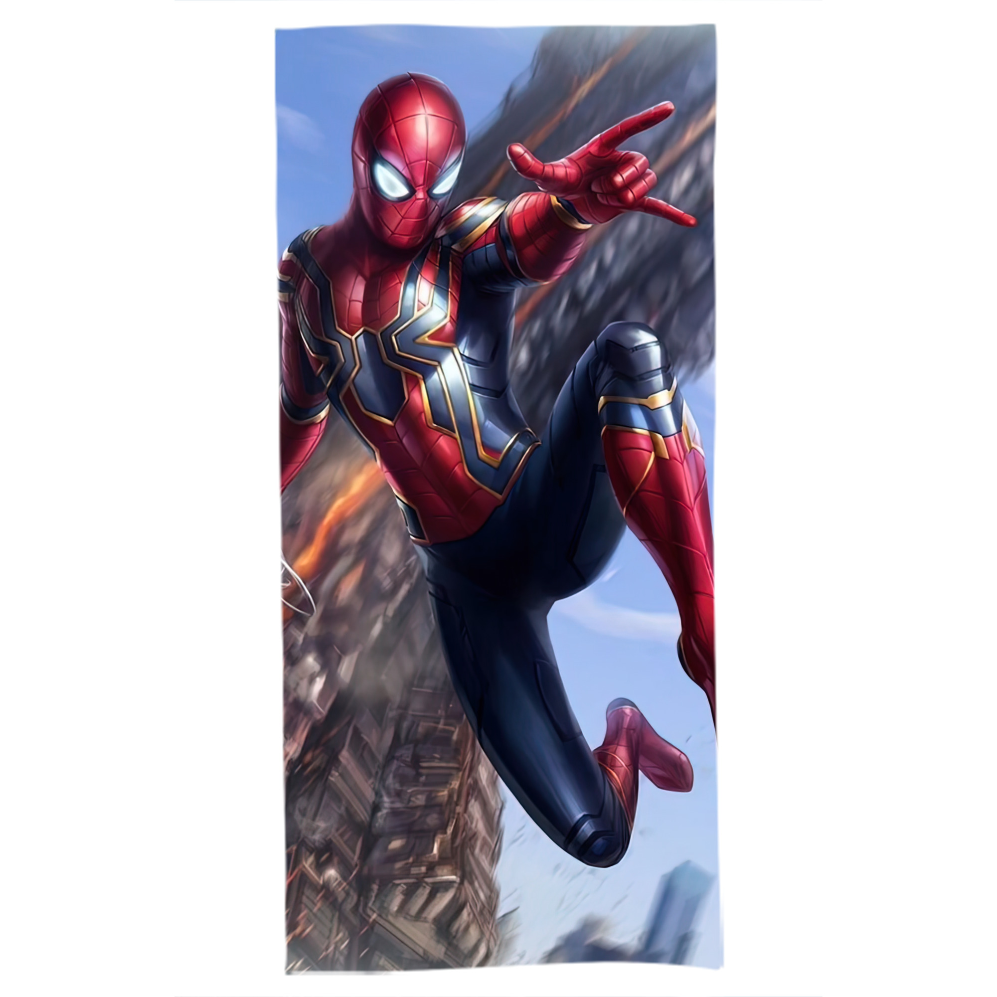 （画像用） Spider Man スパイダーマン 大判バスタオル 70×140cm 吸水速乾 柔らかい肌触り