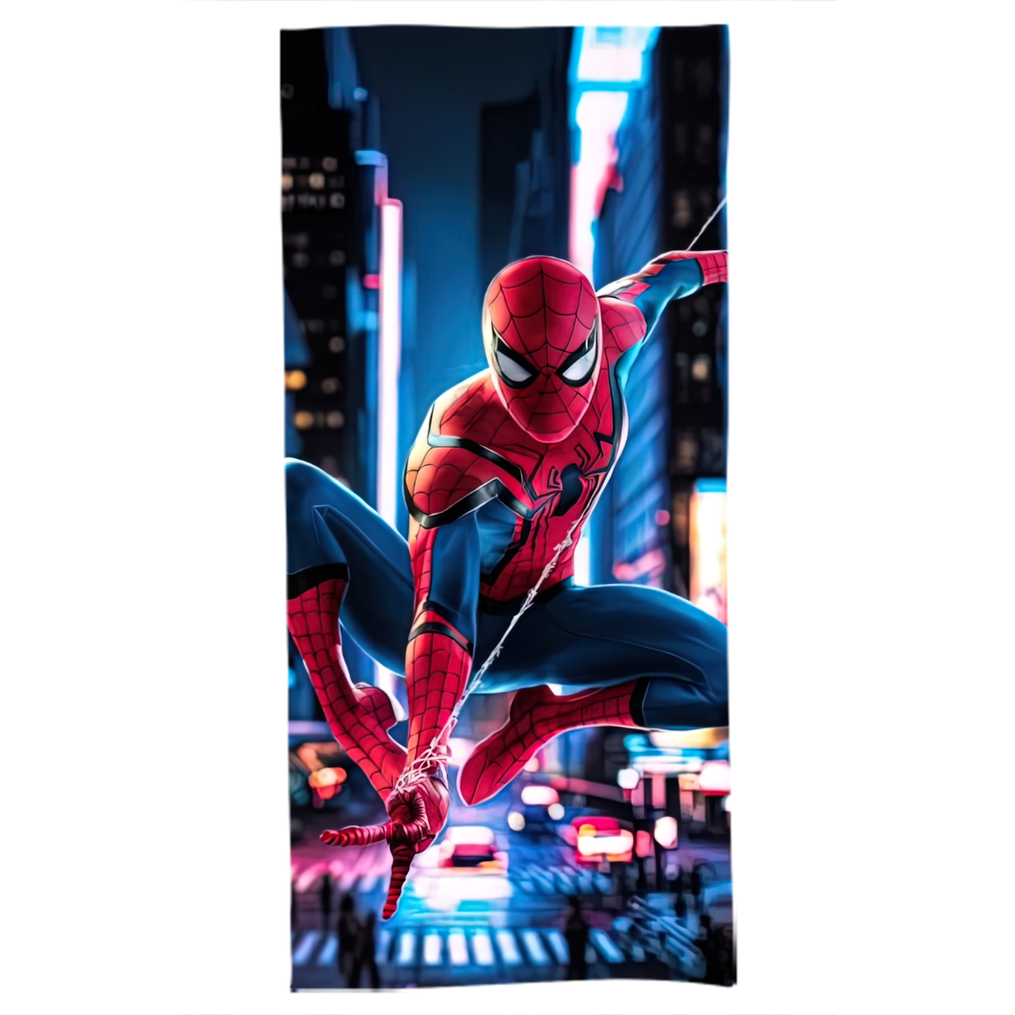 （画像用） Spider Man スパイダーマン 大判バスタオル 70×140cm 吸水速乾 柔らかい肌触り