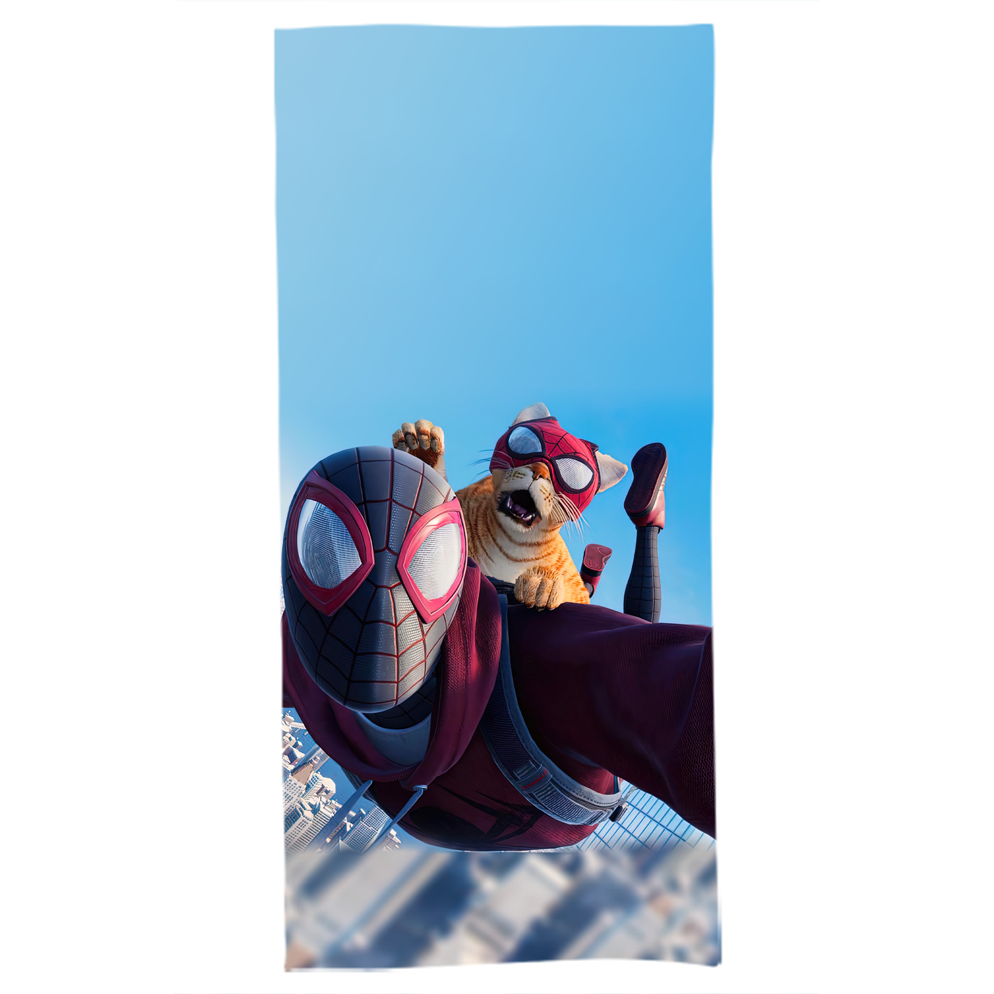 （画像用） Spider Man スパイダーマン 大判バスタオル 70×140cm 吸水速乾 柔らかい肌触り
