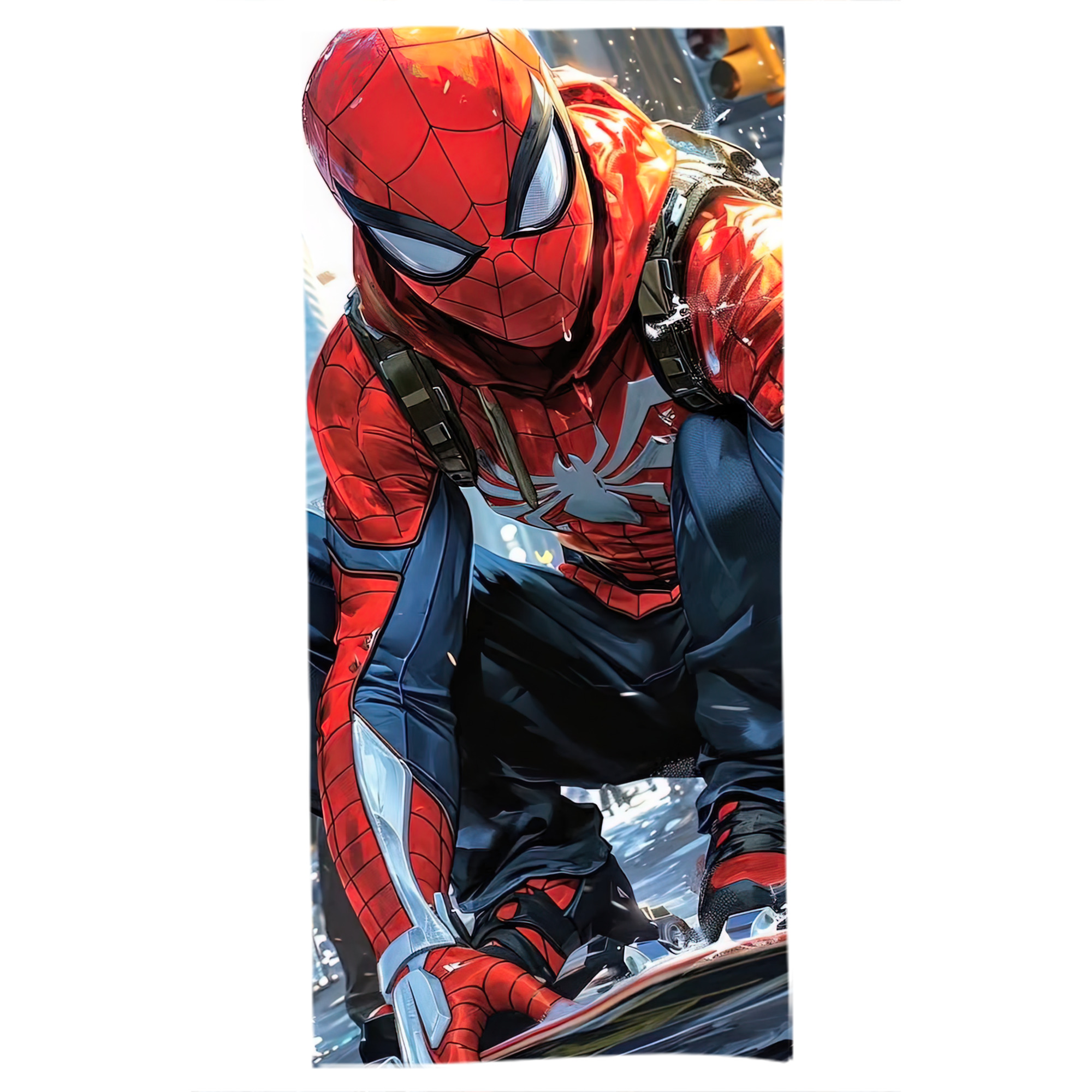 （画像用） Spider Man スパイダーマン 大判バスタオル 70×140cm 吸水速乾 柔らかい肌触り