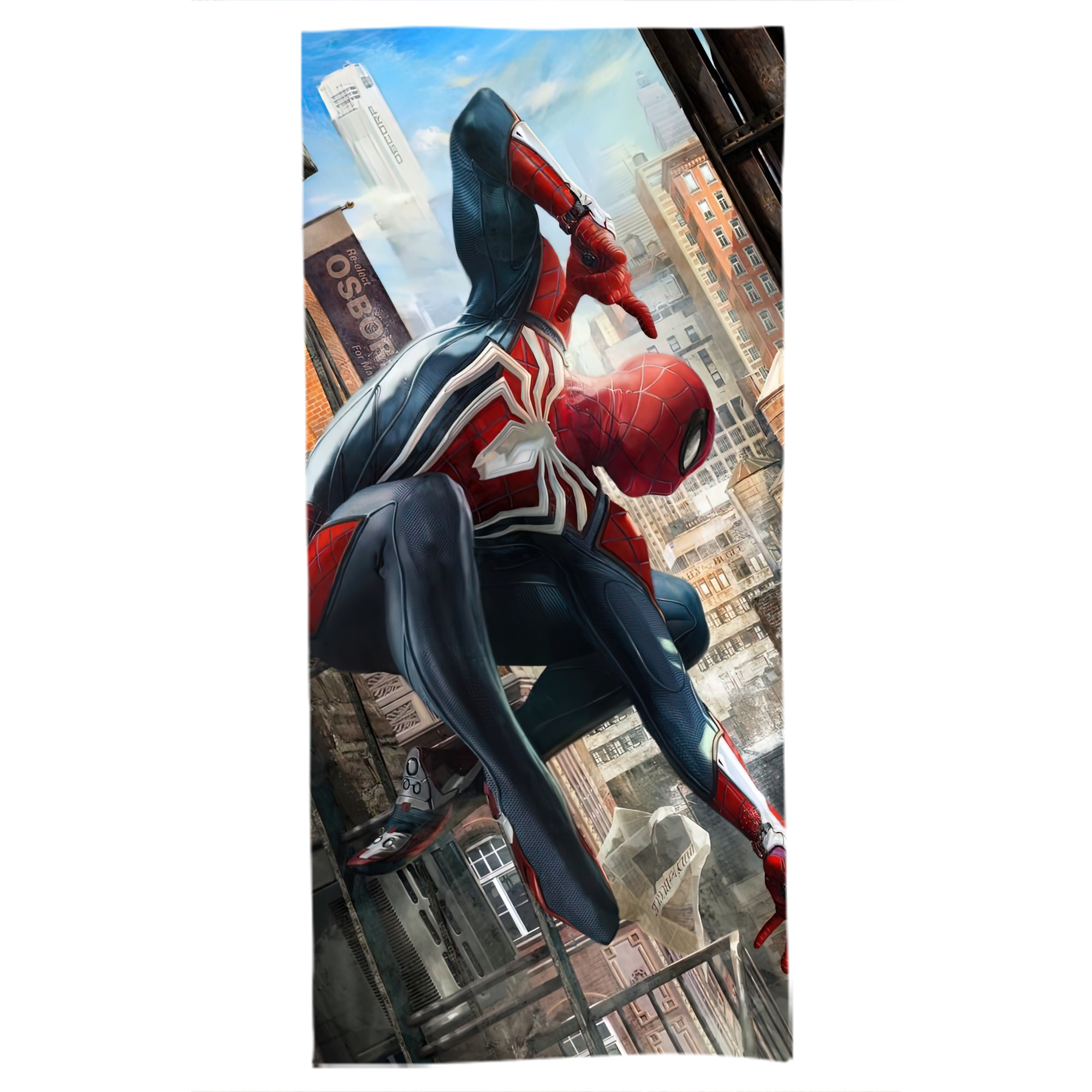 （画像用） Spider Man スパイダーマン 大判バスタオル 70×140cm 吸水速乾 柔らかい肌触り
