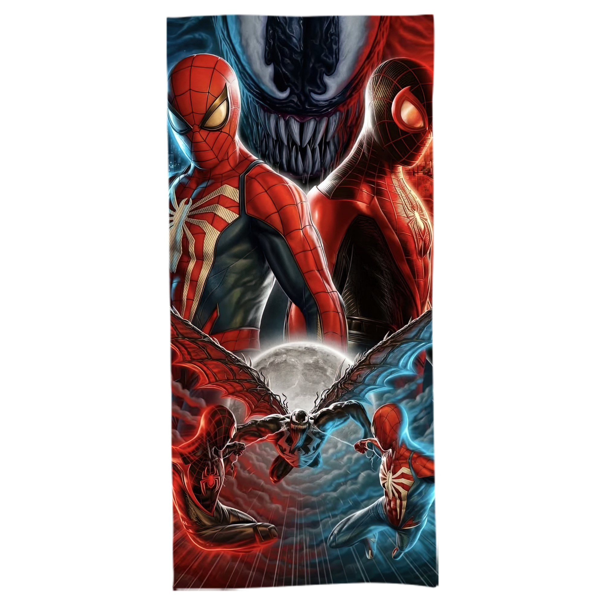 （画像用） Spider Man スパイダーマン 大判バスタオル 70×140cm 吸水速乾 柔らかい肌触り