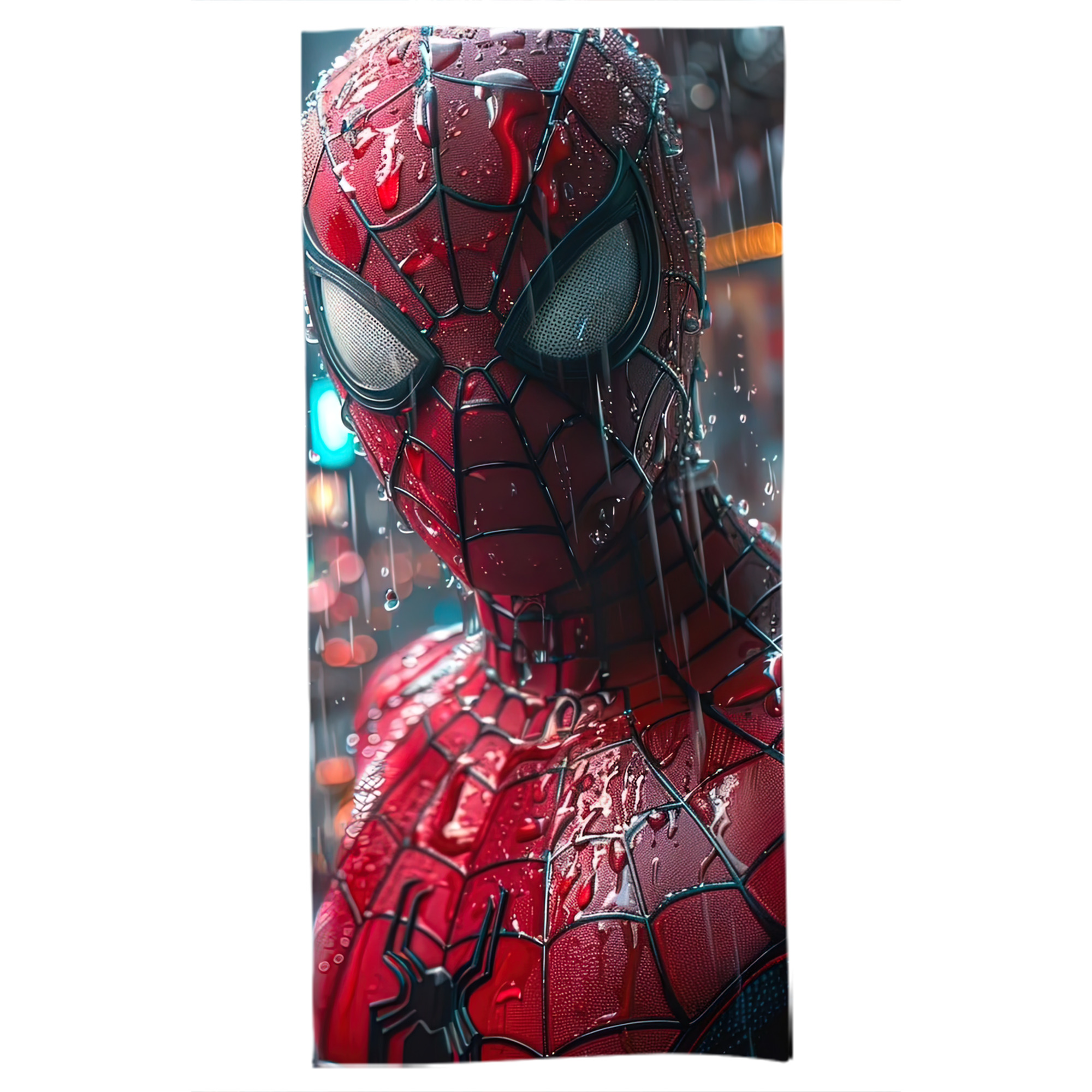 （画像用） Spider Man スパイダーマン 大判バスタオル 70×140cm 吸水速乾 柔らかい肌触り