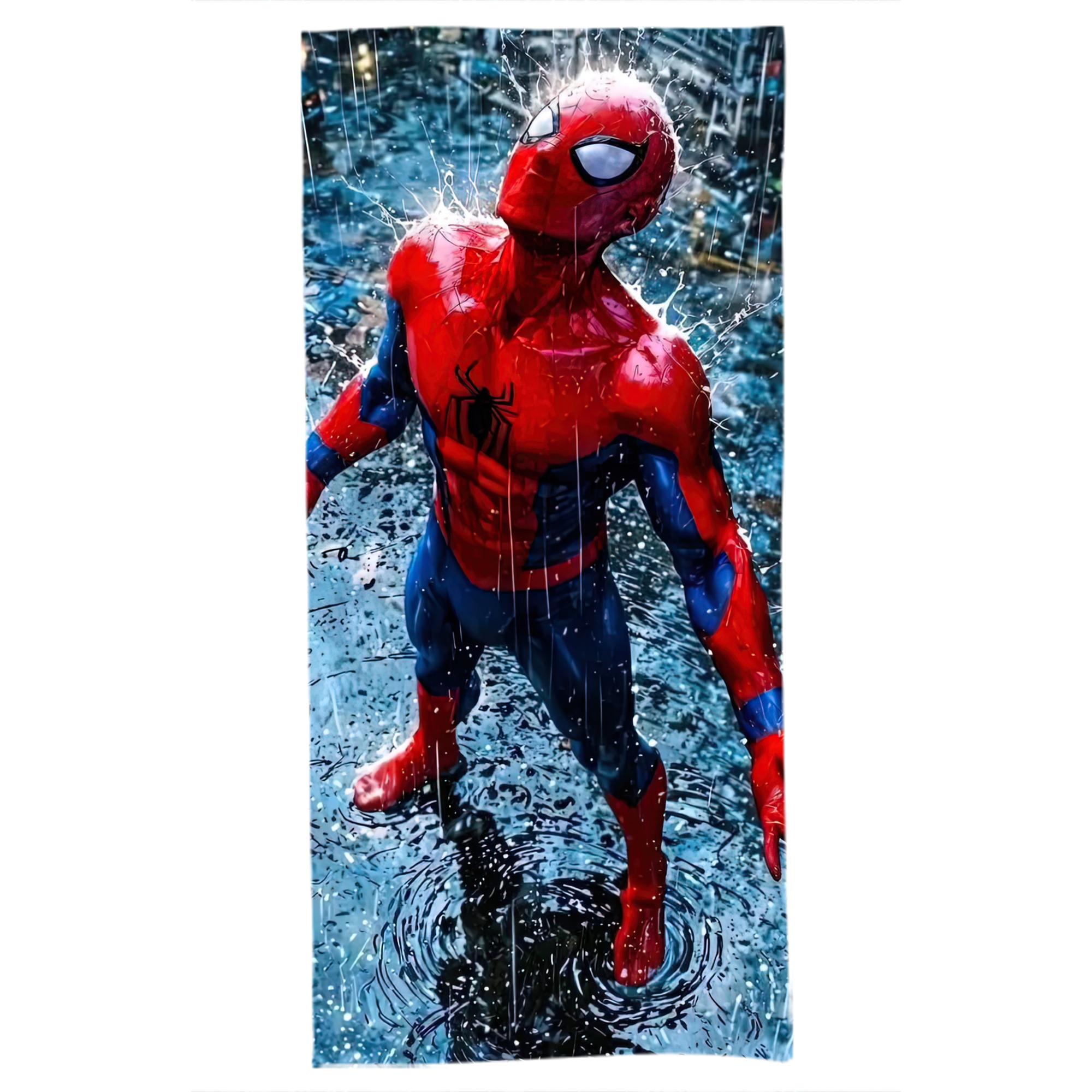 （画像用） Spider Man スパイダーマン 大判バスタオル 70×140cm 吸水速乾 柔らかい肌触り