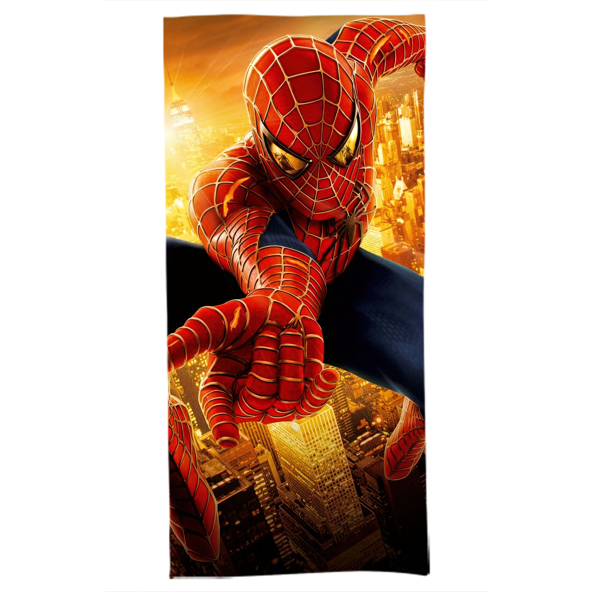 （画像用） Spider Man スパイダーマン 大判バスタオル 70×140cm 吸水速乾 柔らかい肌触り